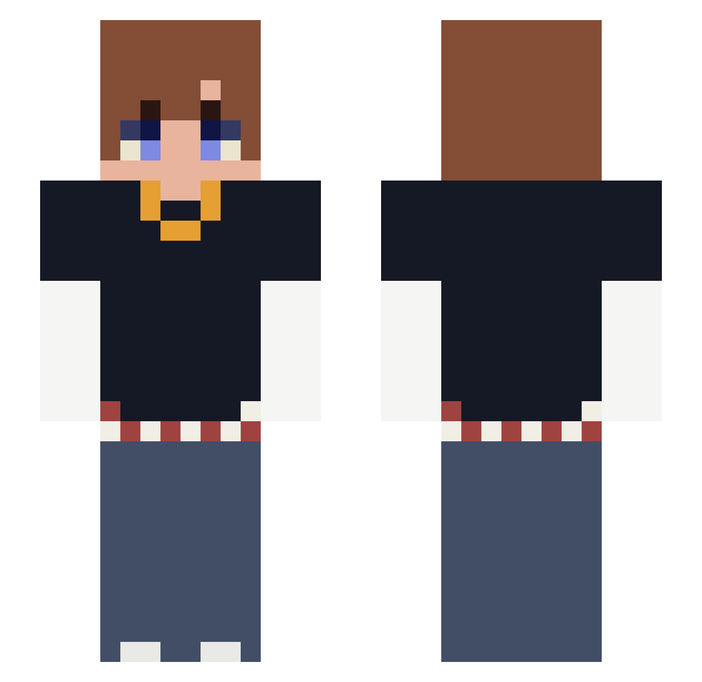 jesus_merino07 Minecraft skin, front and back view