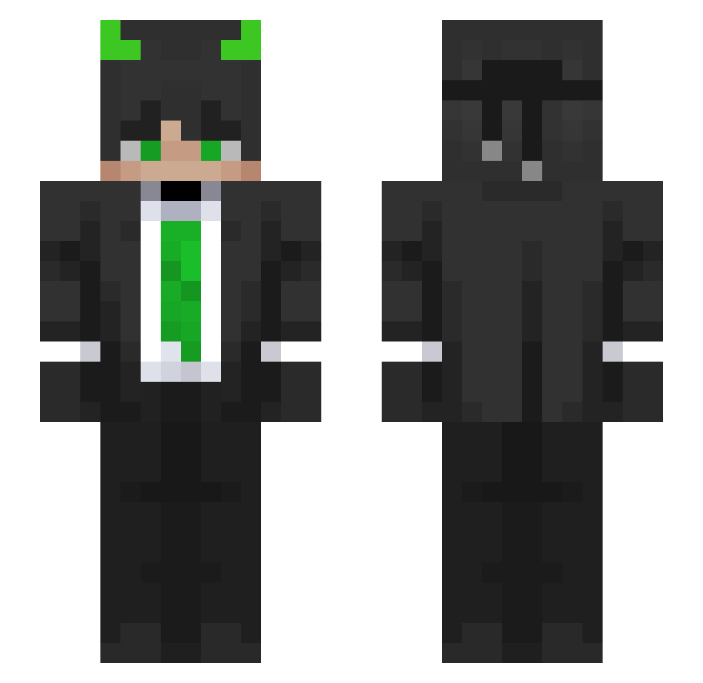 Skytten_ Minecraft skin, front and back view