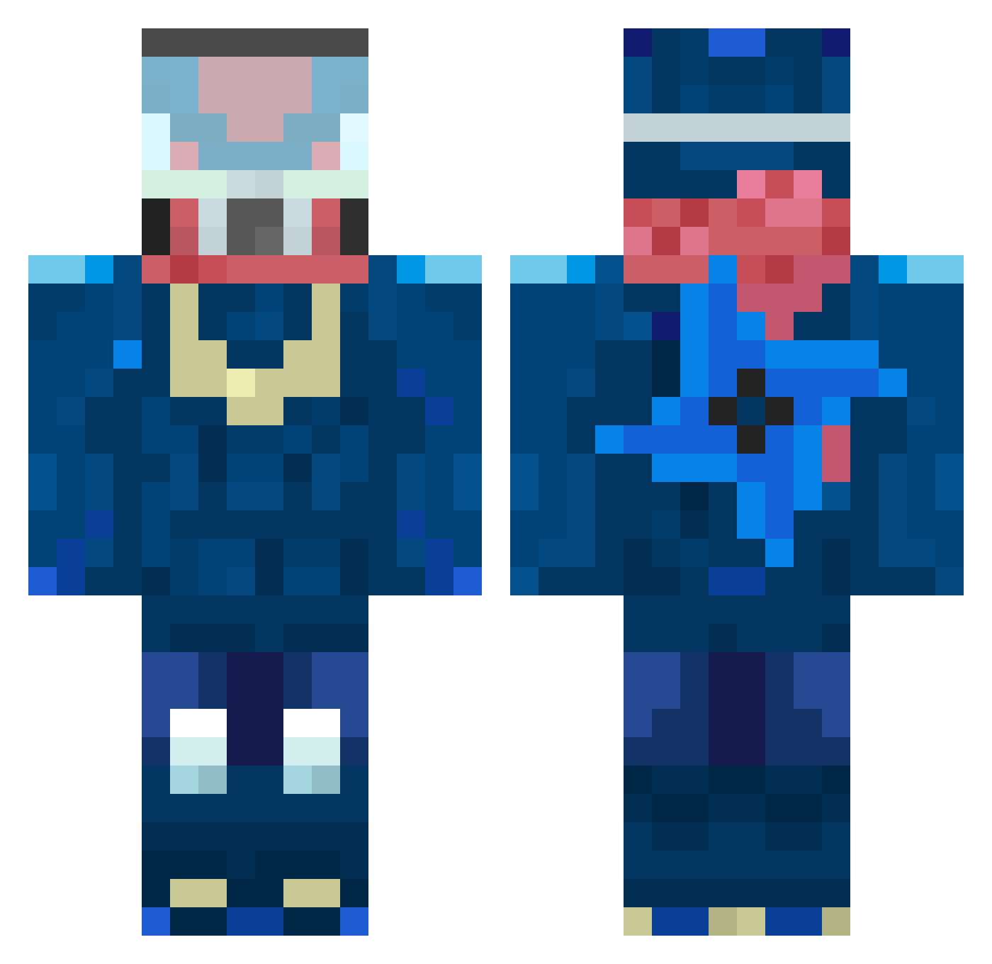 duffychh Minecraft skin, front and back view