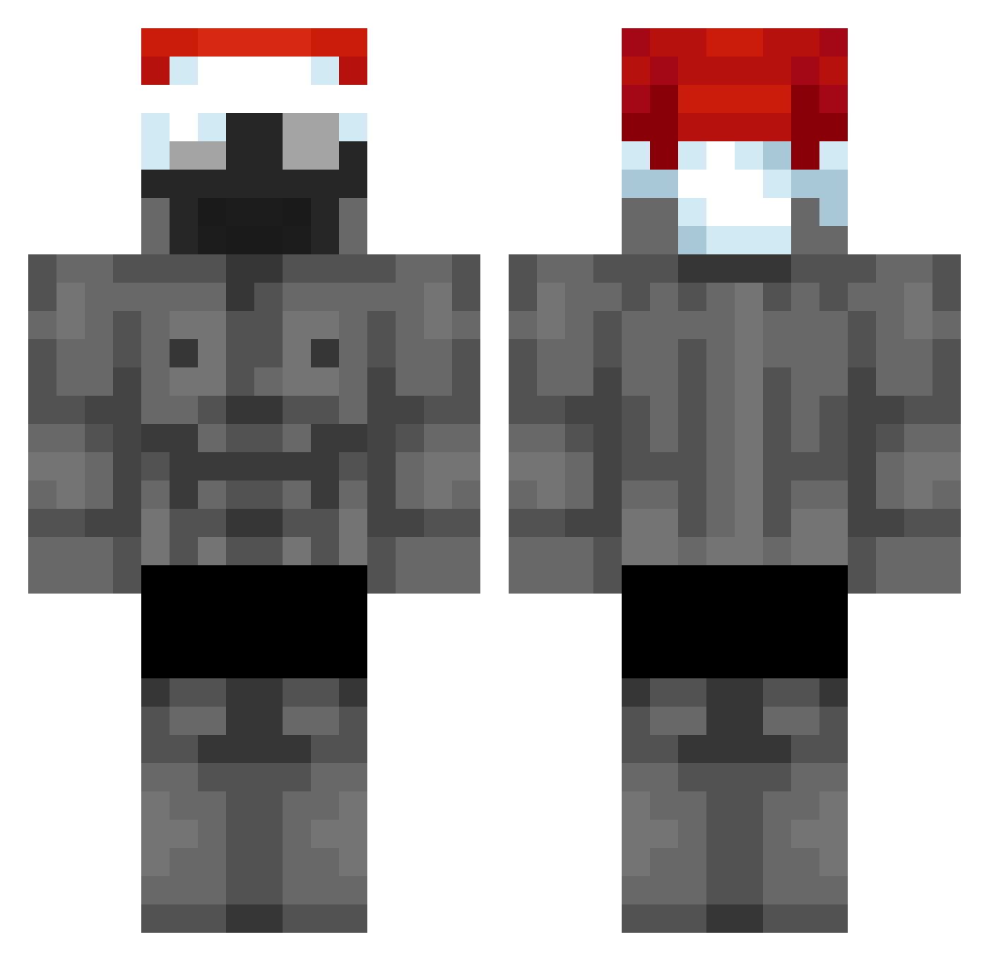 Ymar Minecraft skin, front and back view
