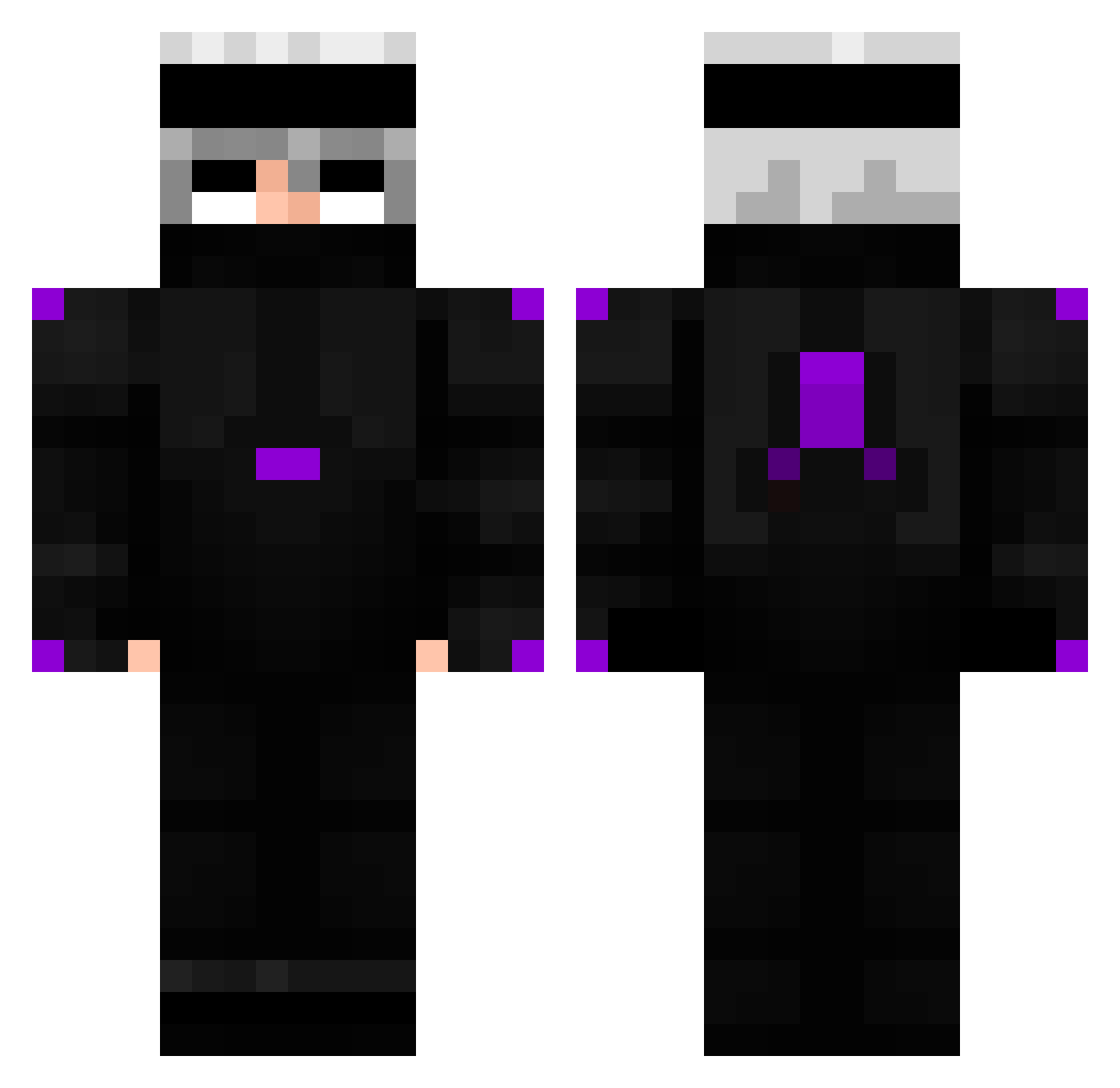 rubendeveloper Minecraft skin, front and back view