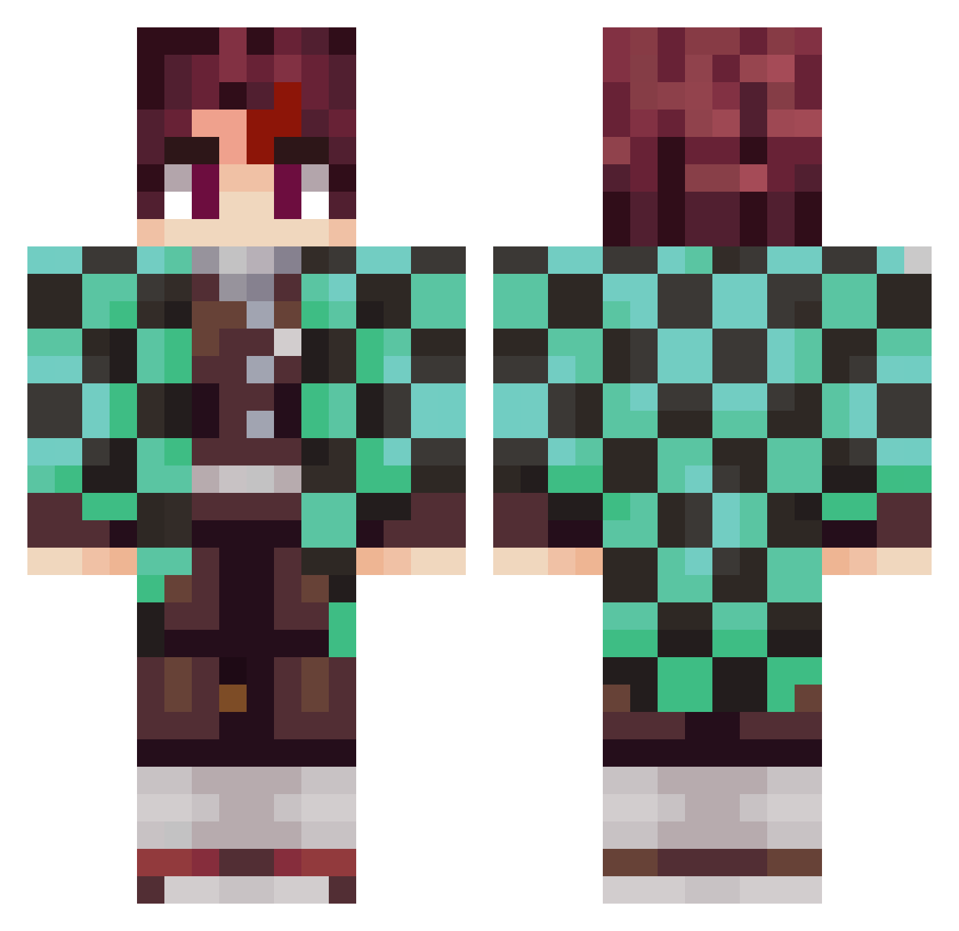 TheeCatholic Minecraft skin, front and back view
