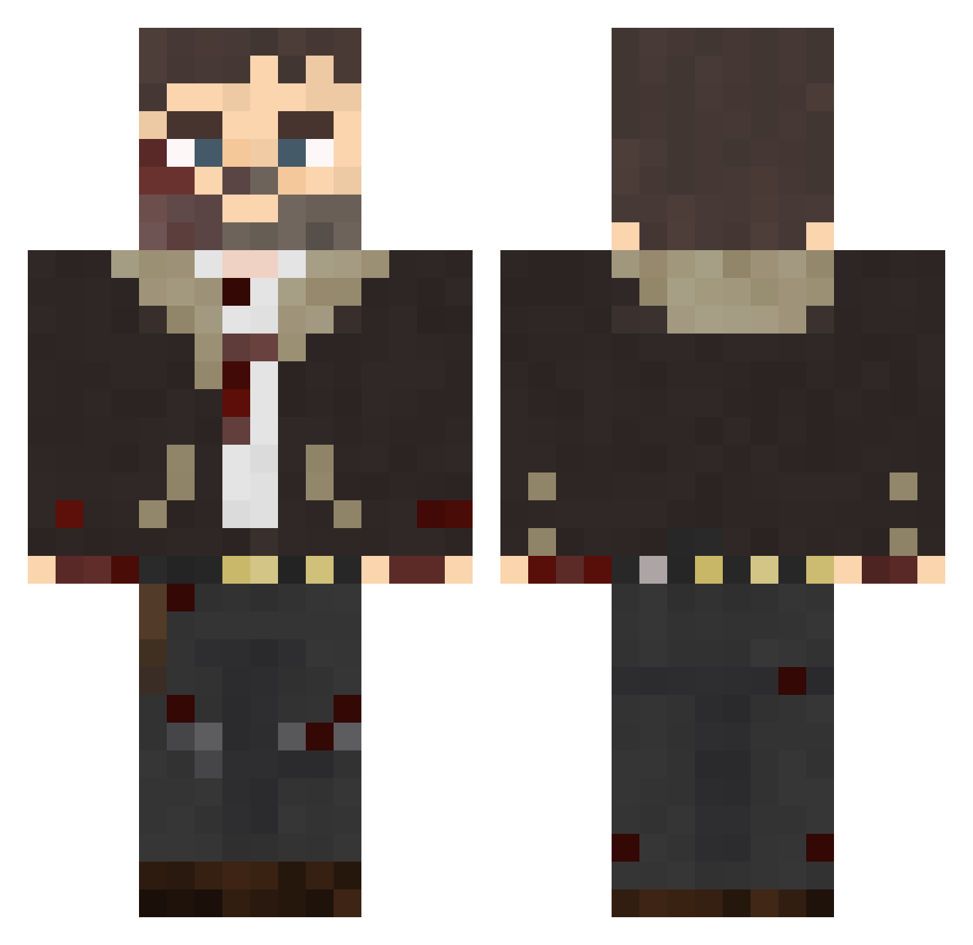 _M_o_j_o_ Minecraft skin, front and back view