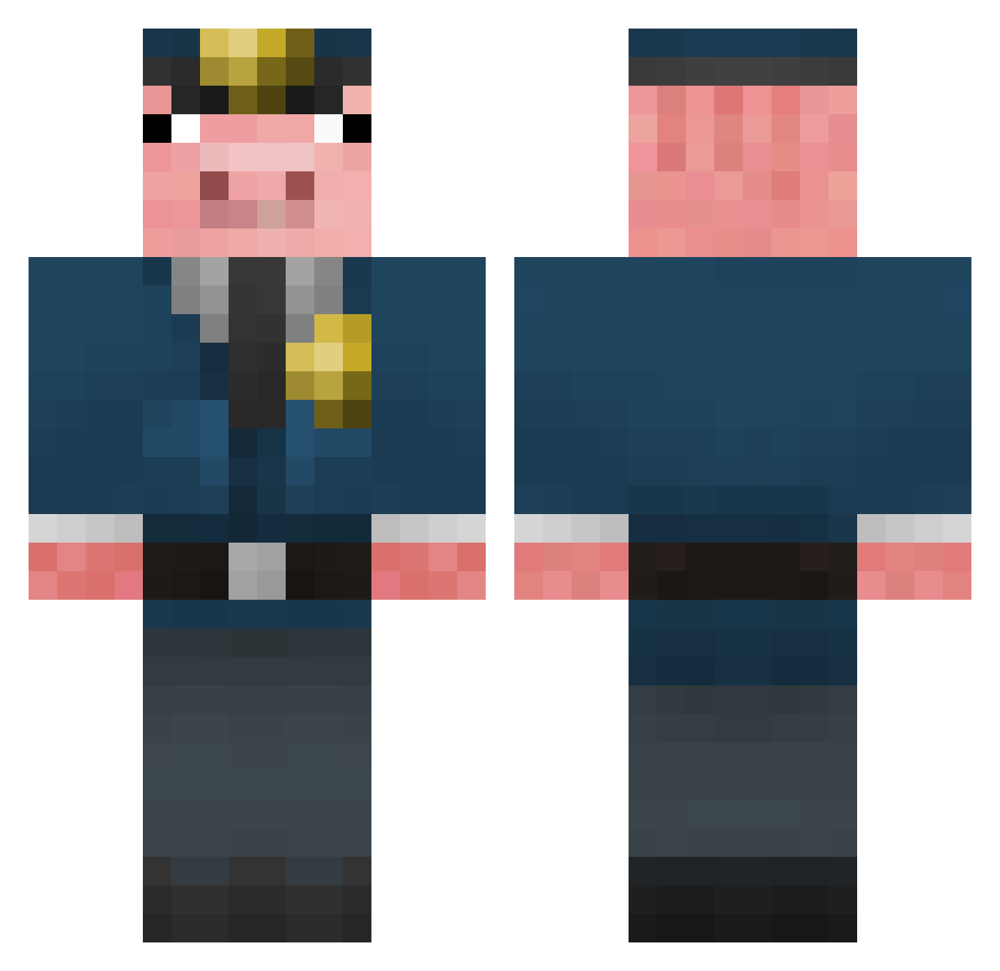 JAYNE Minecraft skin, front and back view
