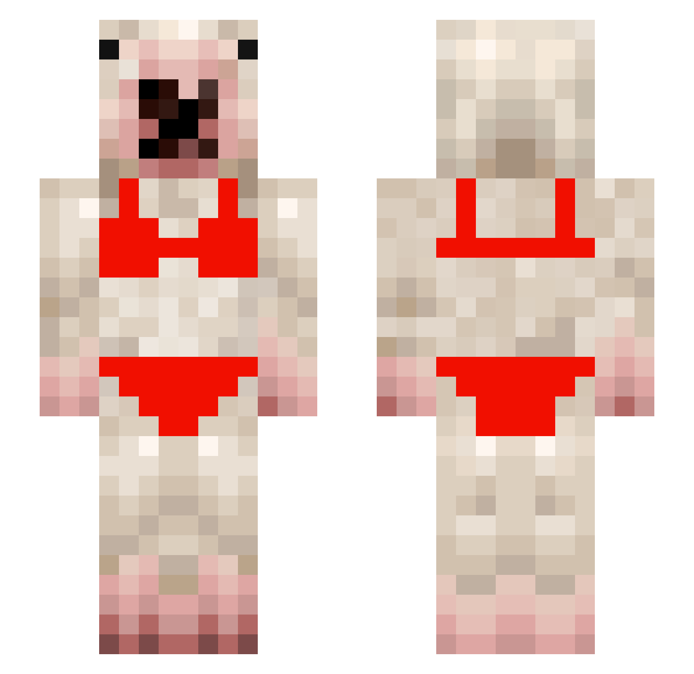 selaMON3Y Minecraft skin, front and back view