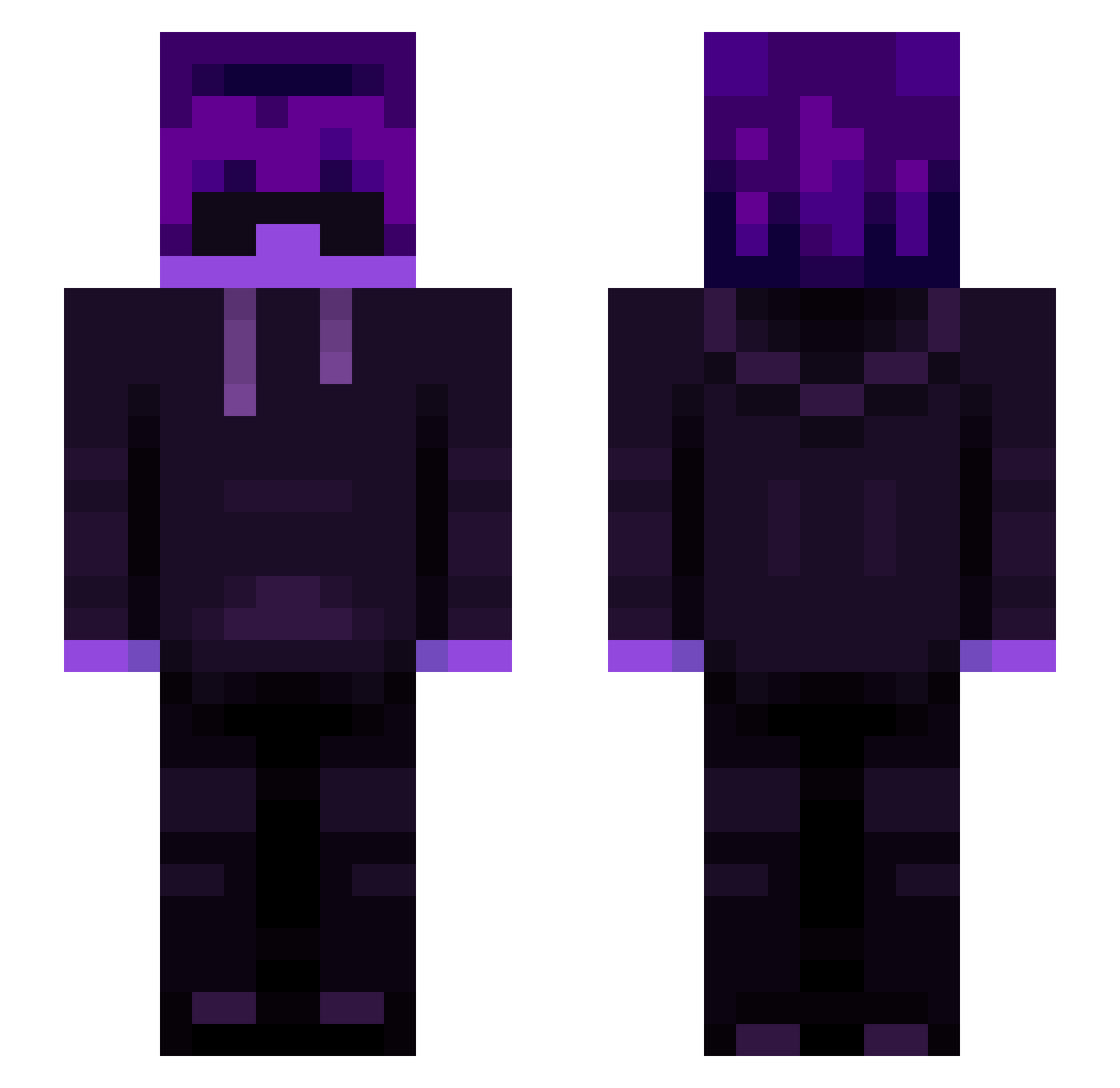 sofinofy Minecraft skin, front and back view