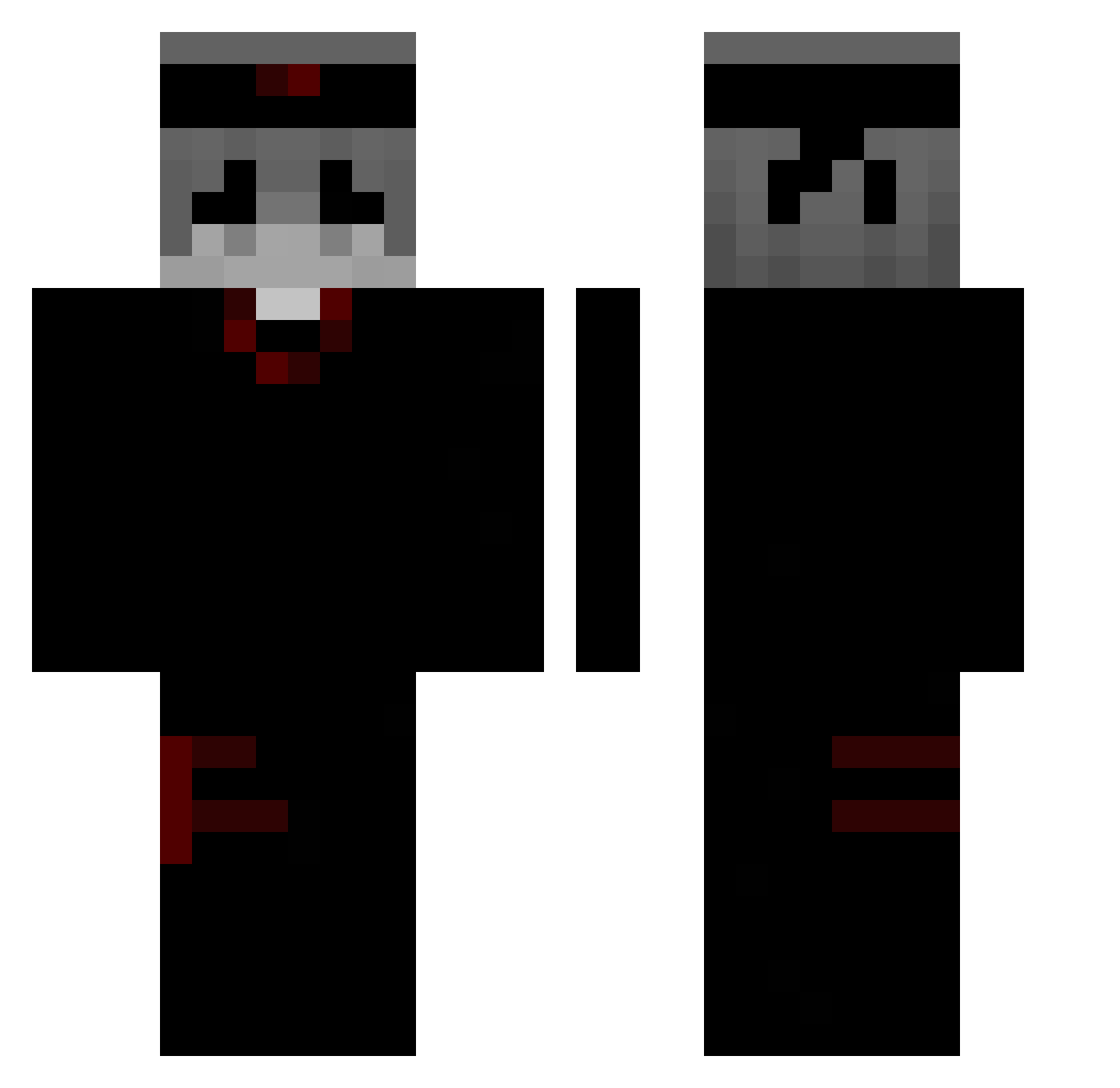 suyuQAQ Minecraft skin, front and back view