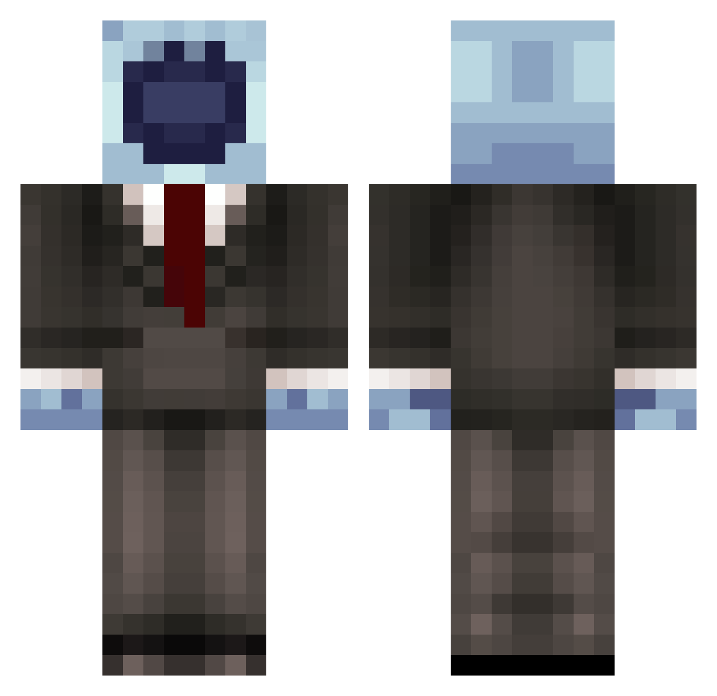 Aston_0056 Minecraft skin, front and back view
