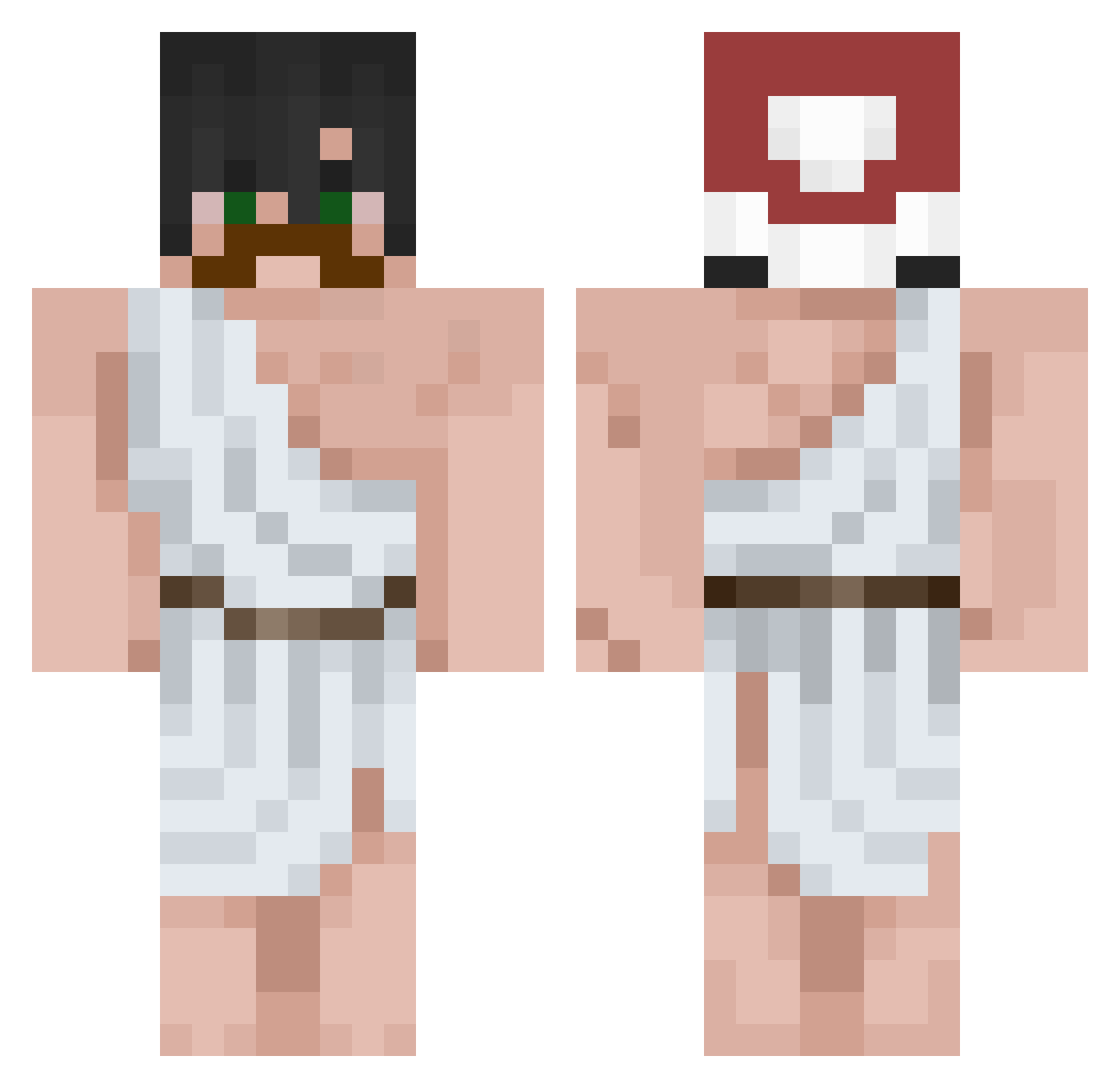 pudew Minecraft skin, front and back view