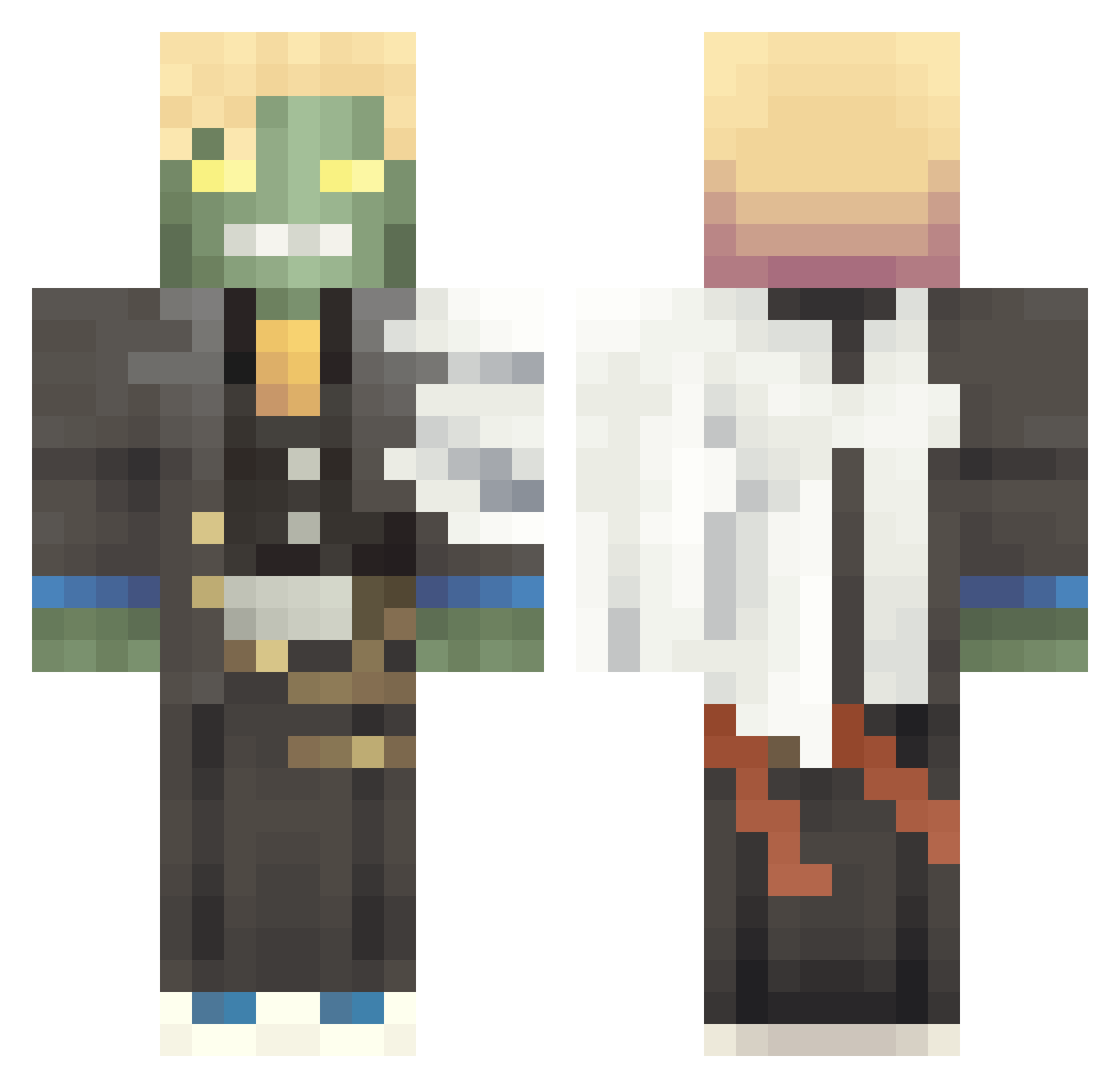 JustK1nz3r Minecraft skin, front and back view