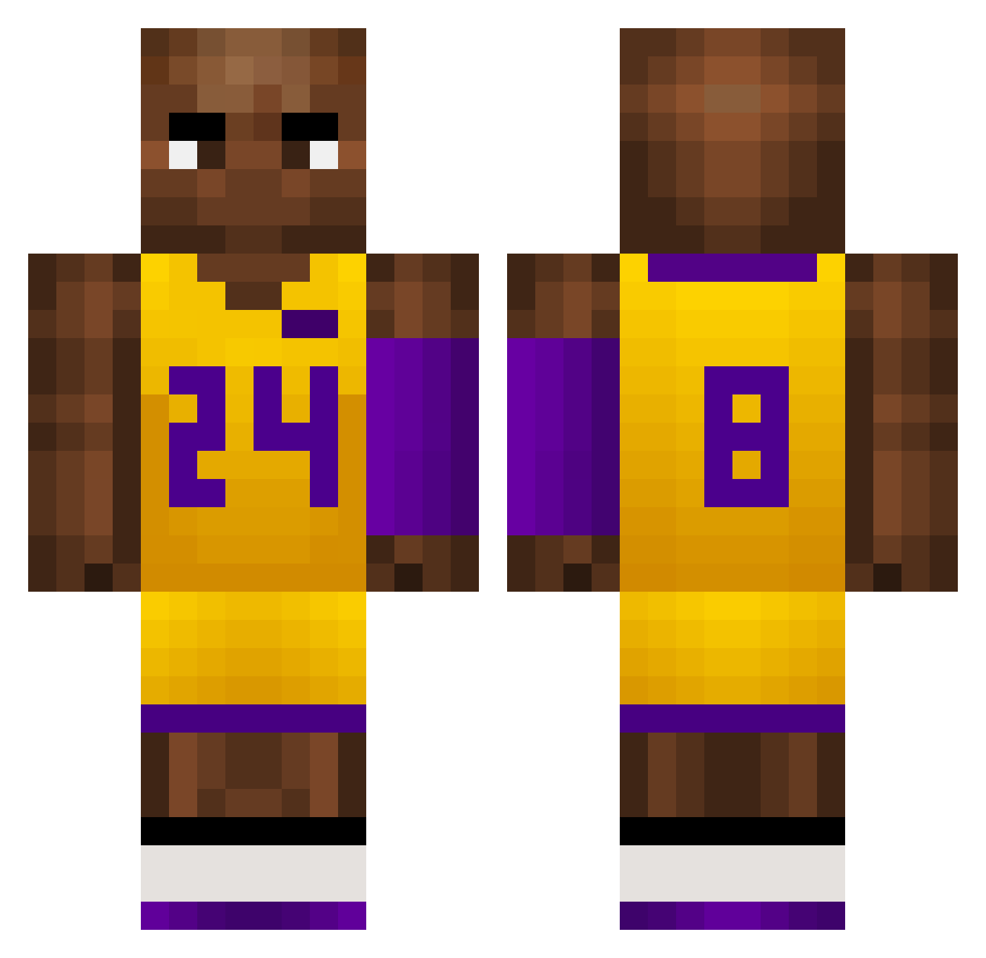 Ref_Esh Minecraft skin, front and back view