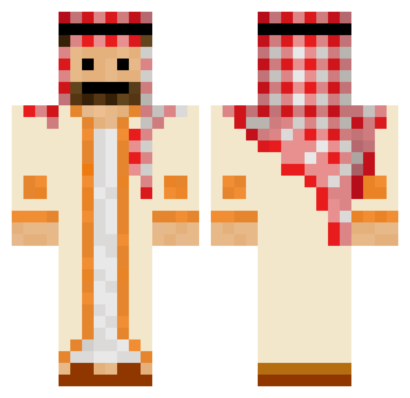 LemonadeTrick Minecraft skin, front and back view