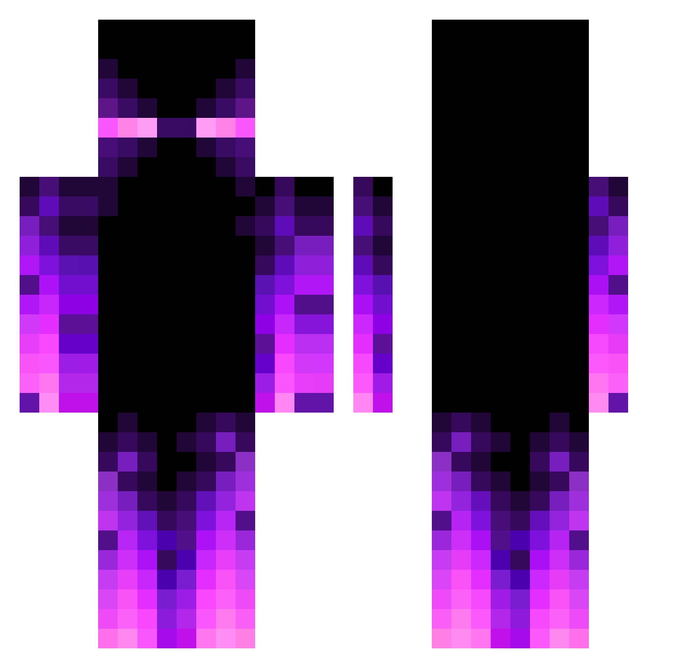 IceClock5000 Minecraft skin, front and back view