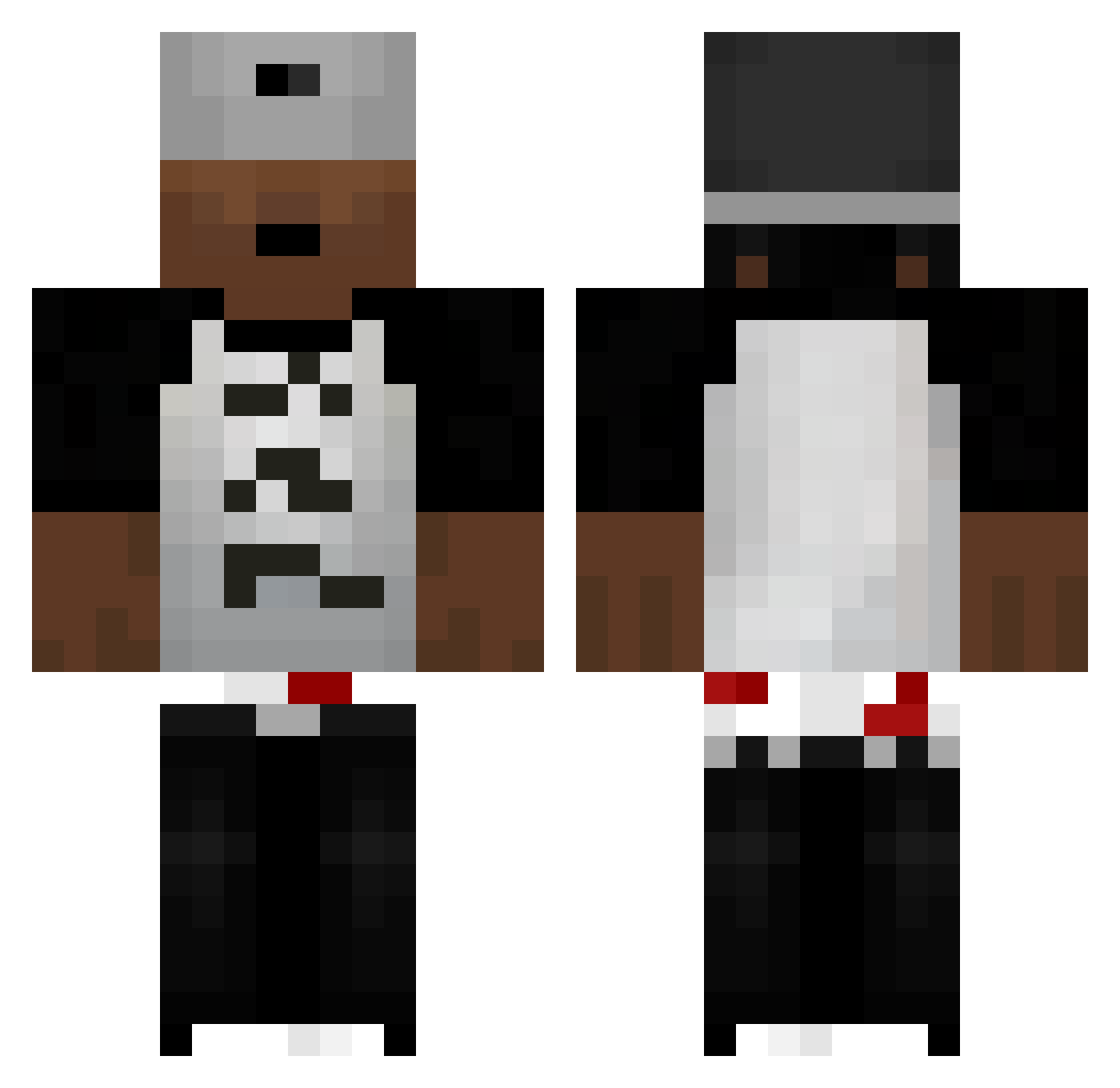 hudybieluch Minecraft skin, front and back view
