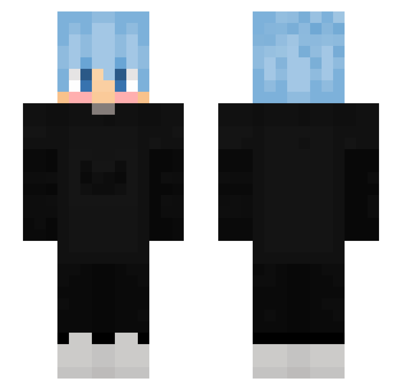 xFerix1 Minecraft skin, front and back view