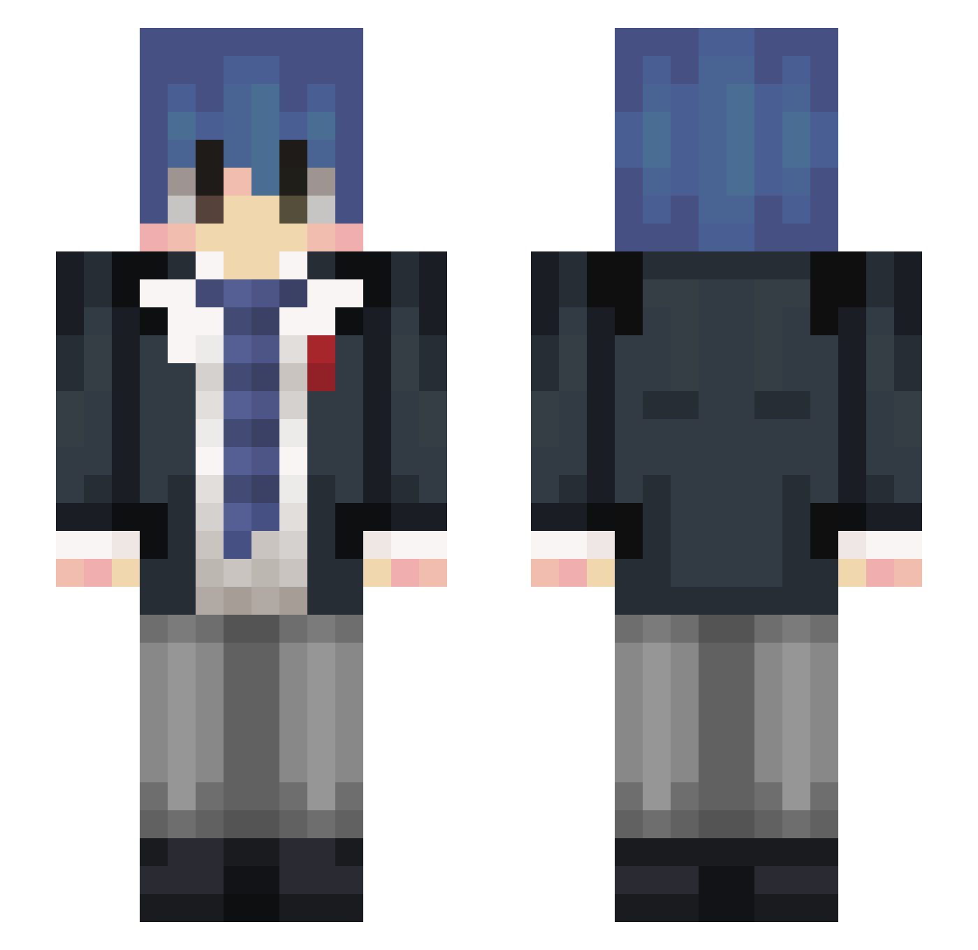 shikisfate Minecraft skin, front and back view