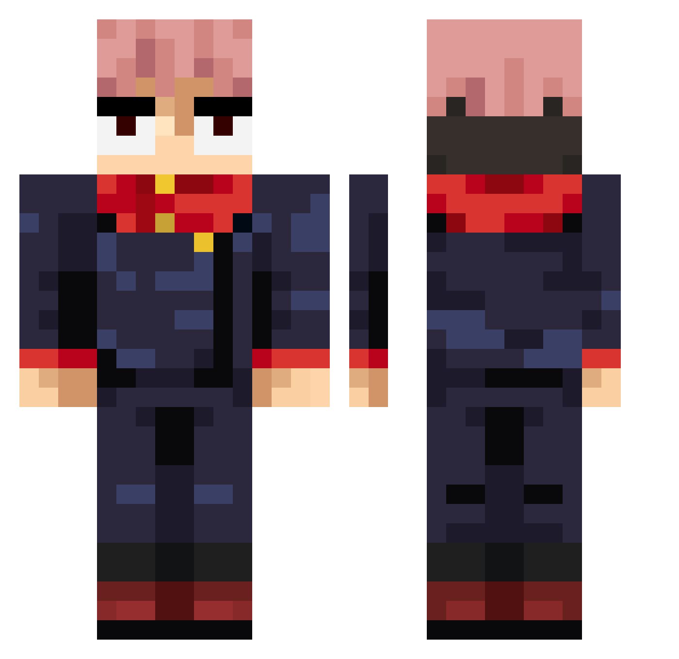 Dxmon03 Minecraft skin, front and back view