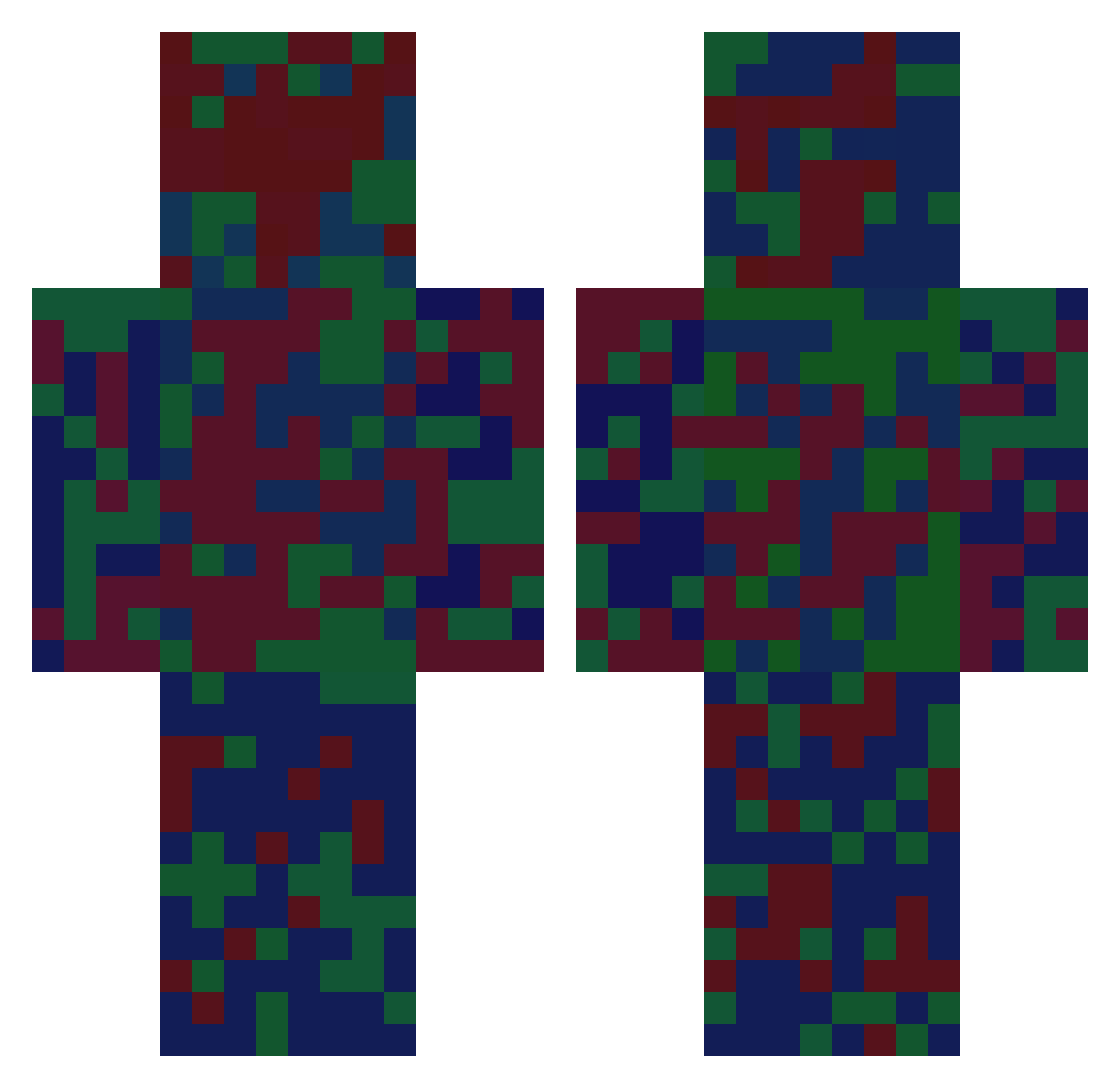 Remy_Me_Dog Minecraft skin, front and back view