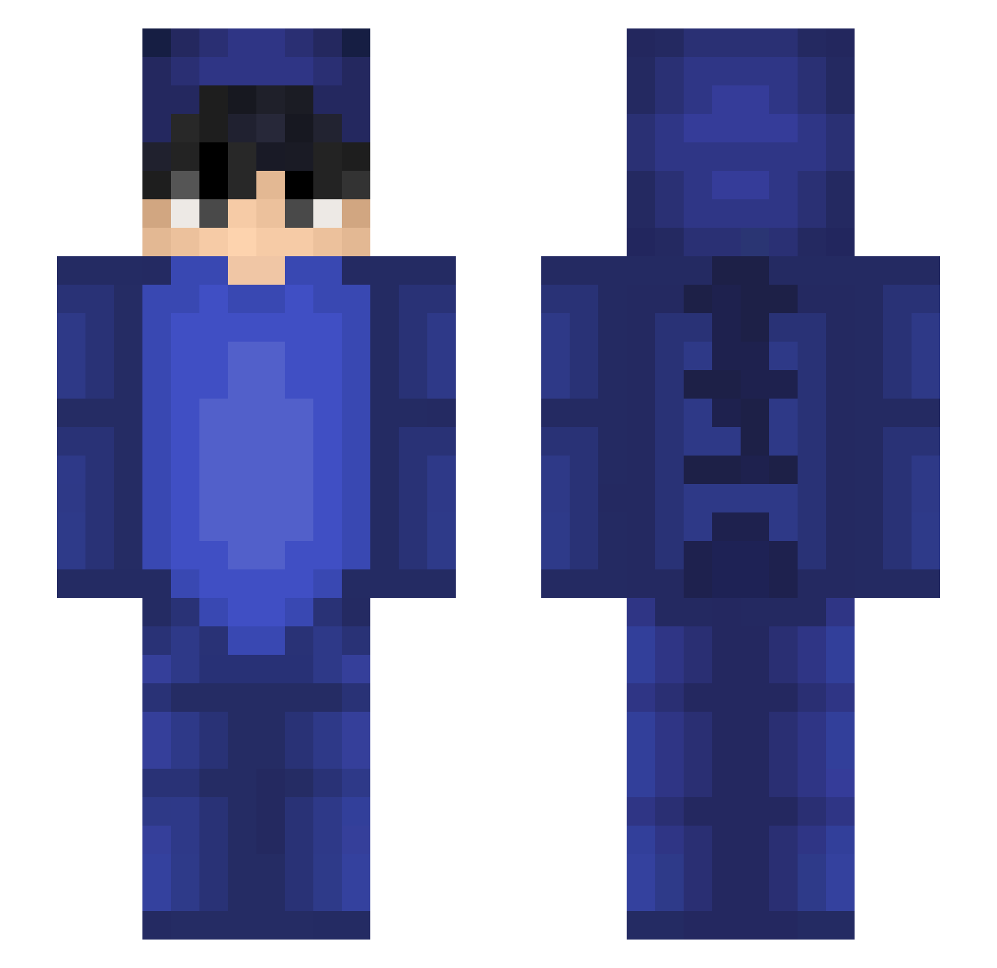 SloppySean Minecraft skin, front and back view