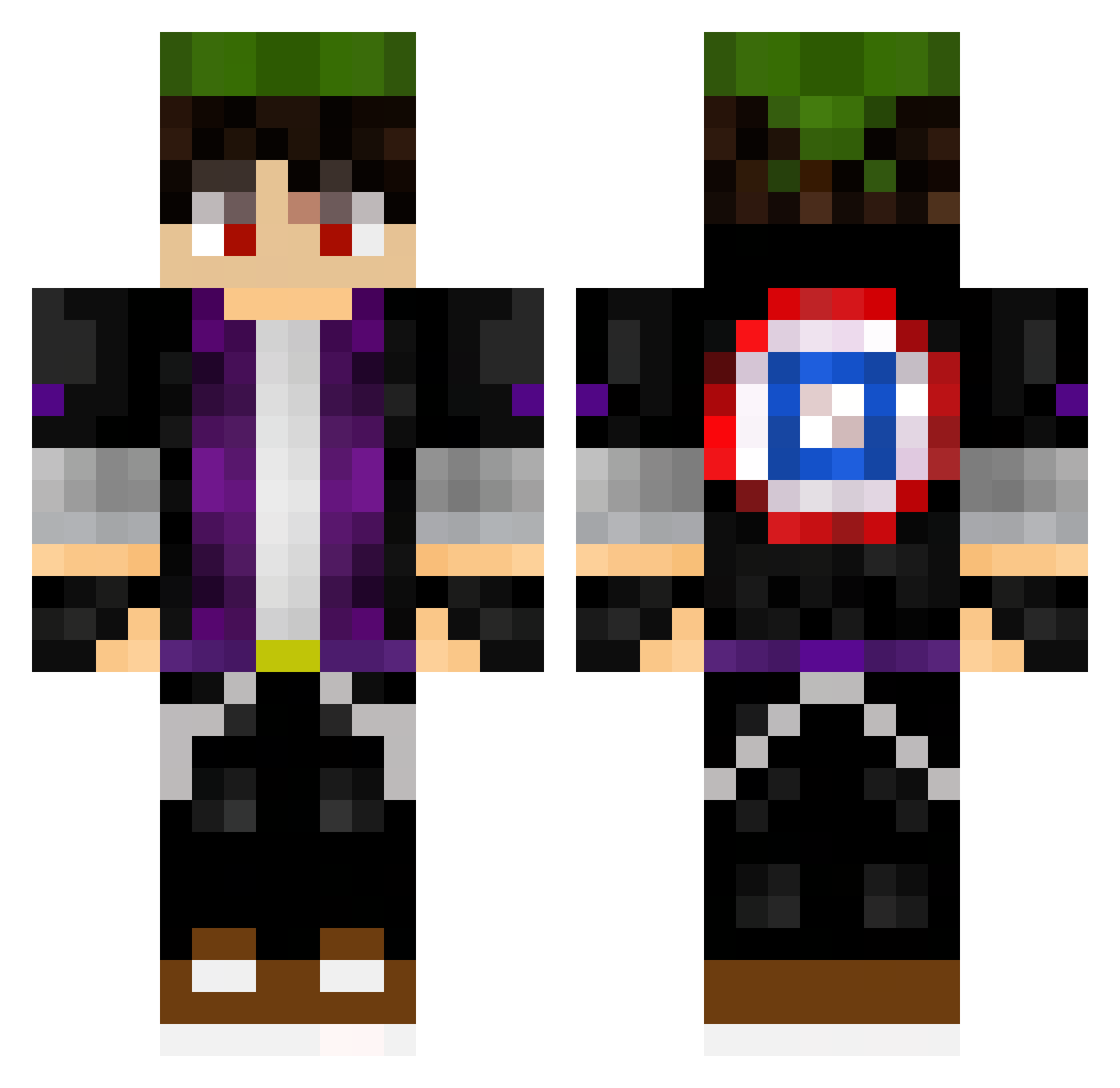xCapi_ Minecraft skin, front and back view