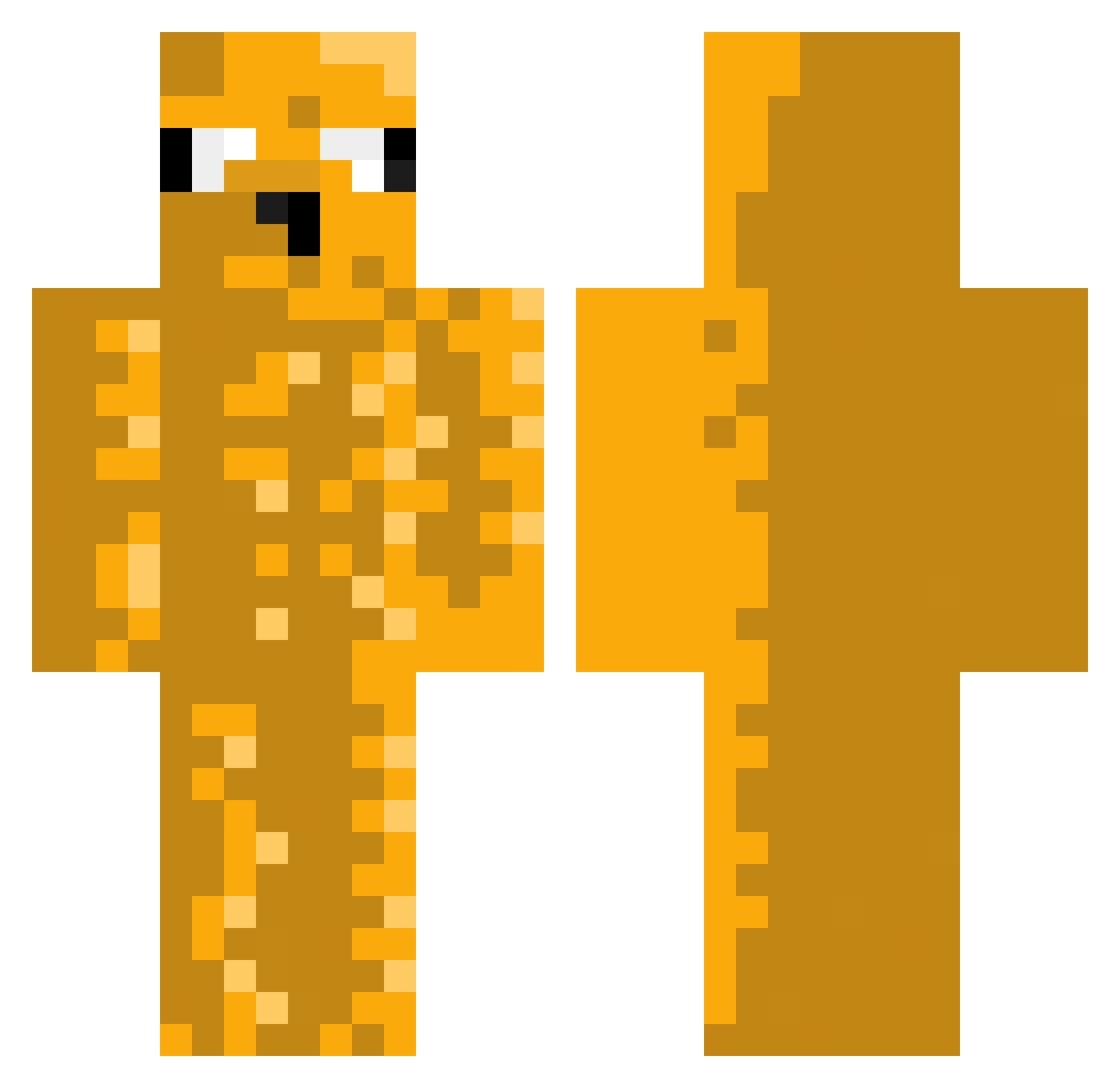 10xDime Minecraft skin, front and back view