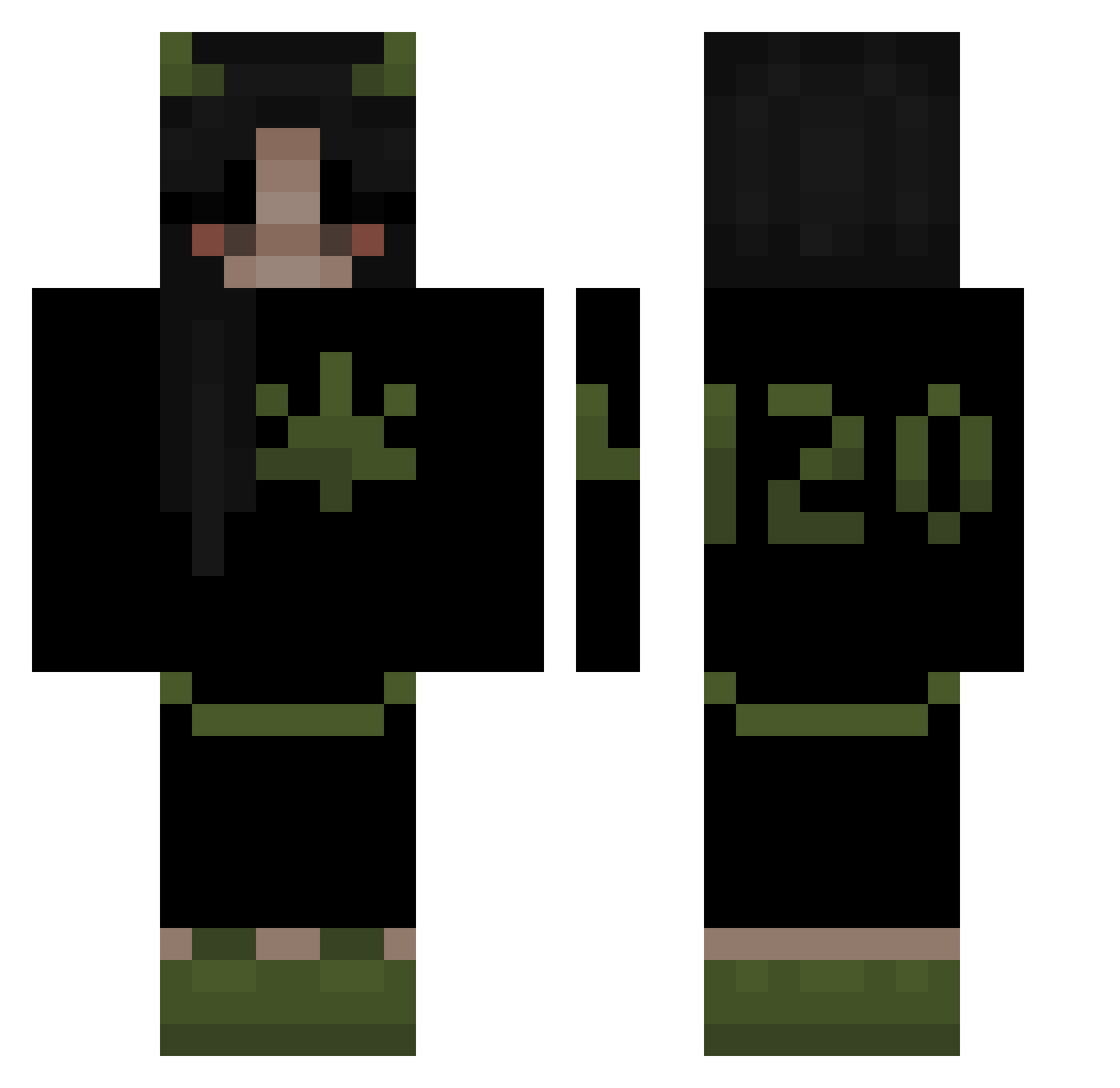 jewhunter69FC Minecraft skin, front and back view