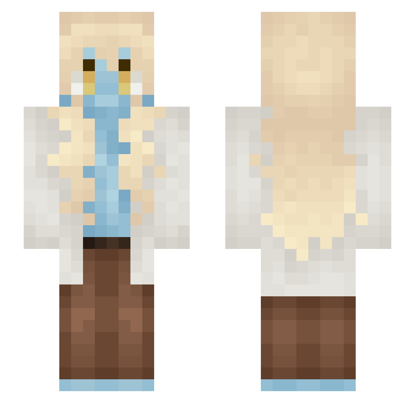 Casper_me Minecraft skin, front and back view