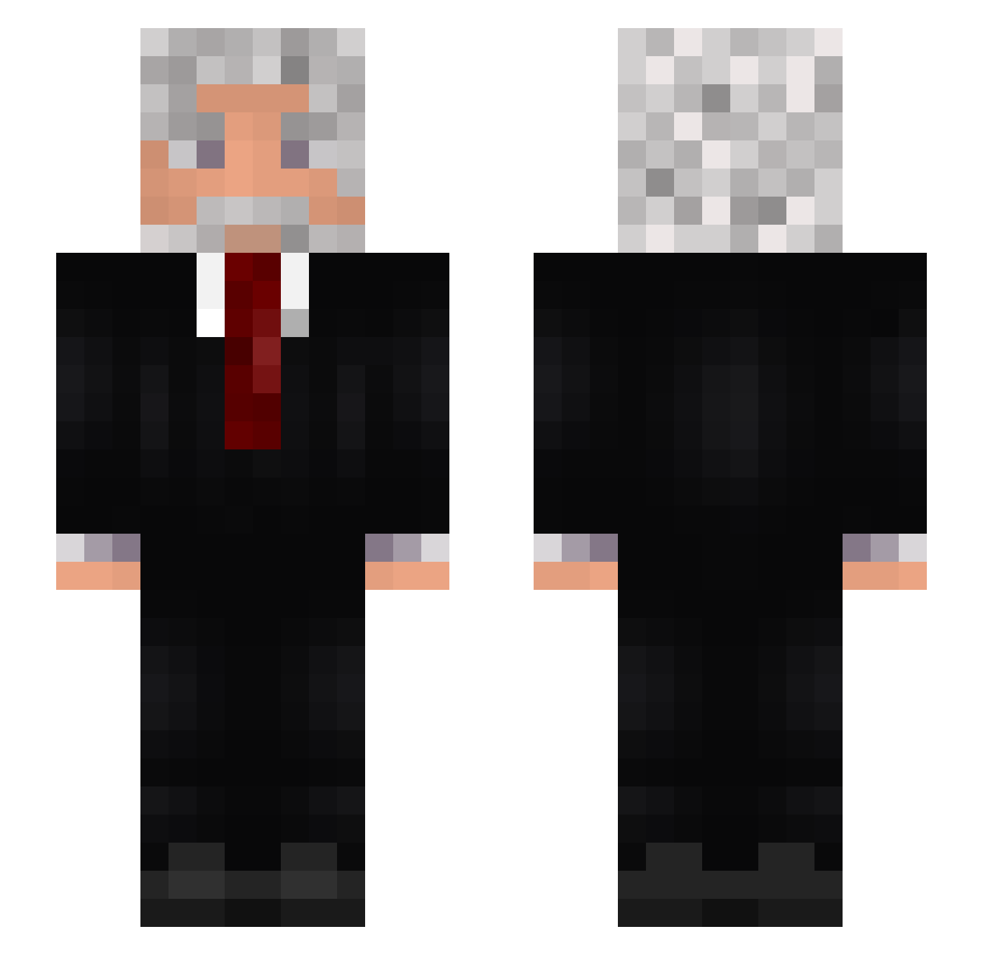 God0fRTX Minecraft skin, front and back view