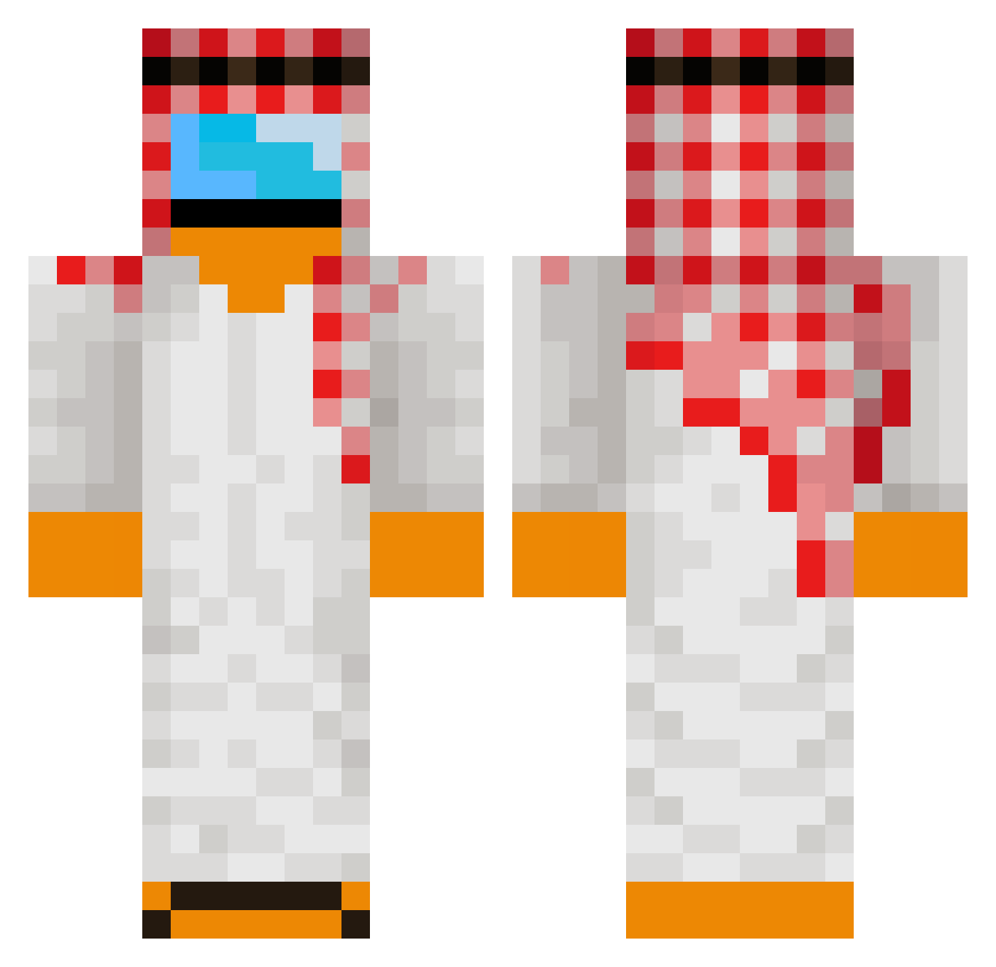 Sannchez7 Minecraft skin, front and back view