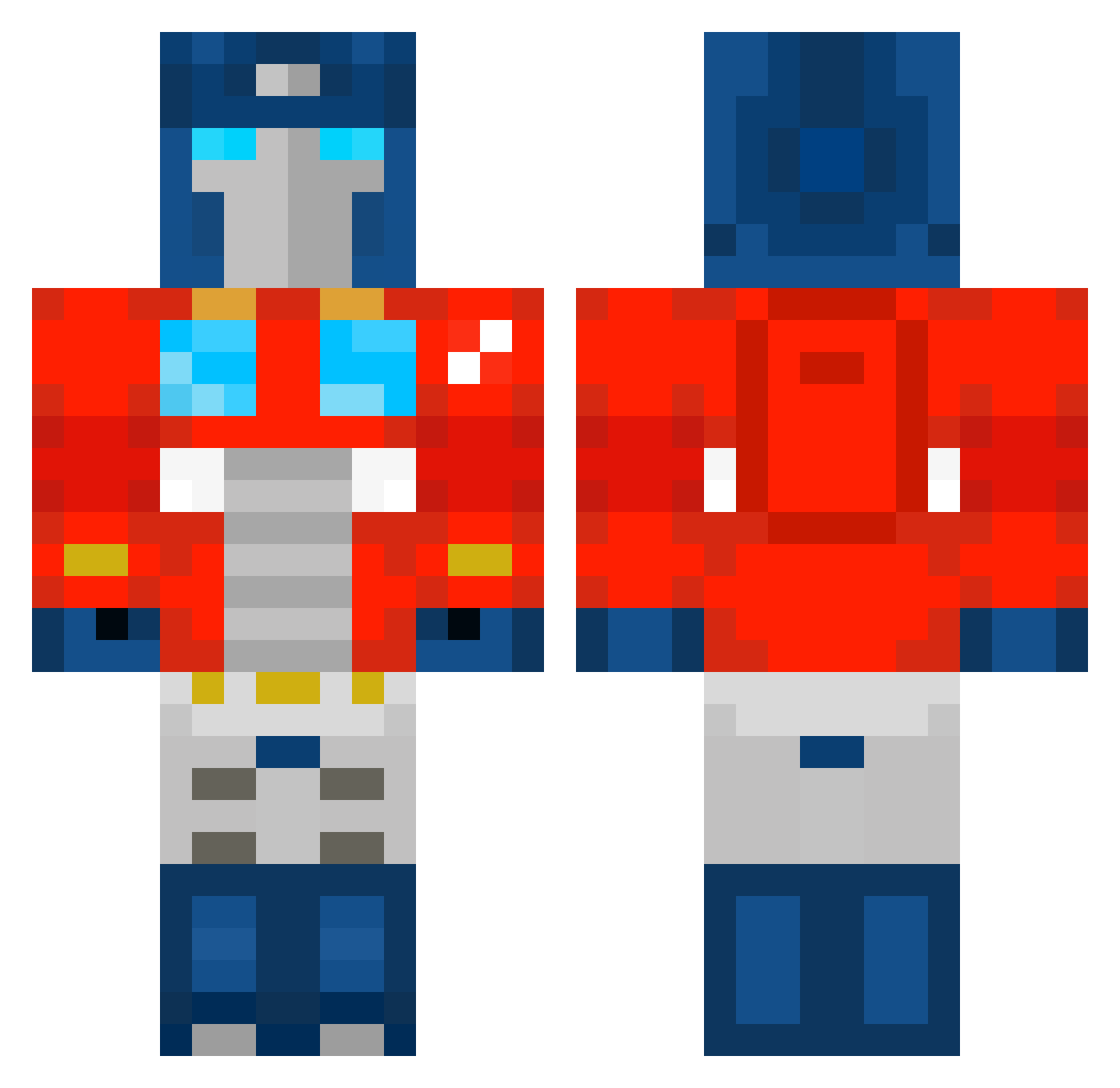 Jookerriwl Minecraft skin, front and back view