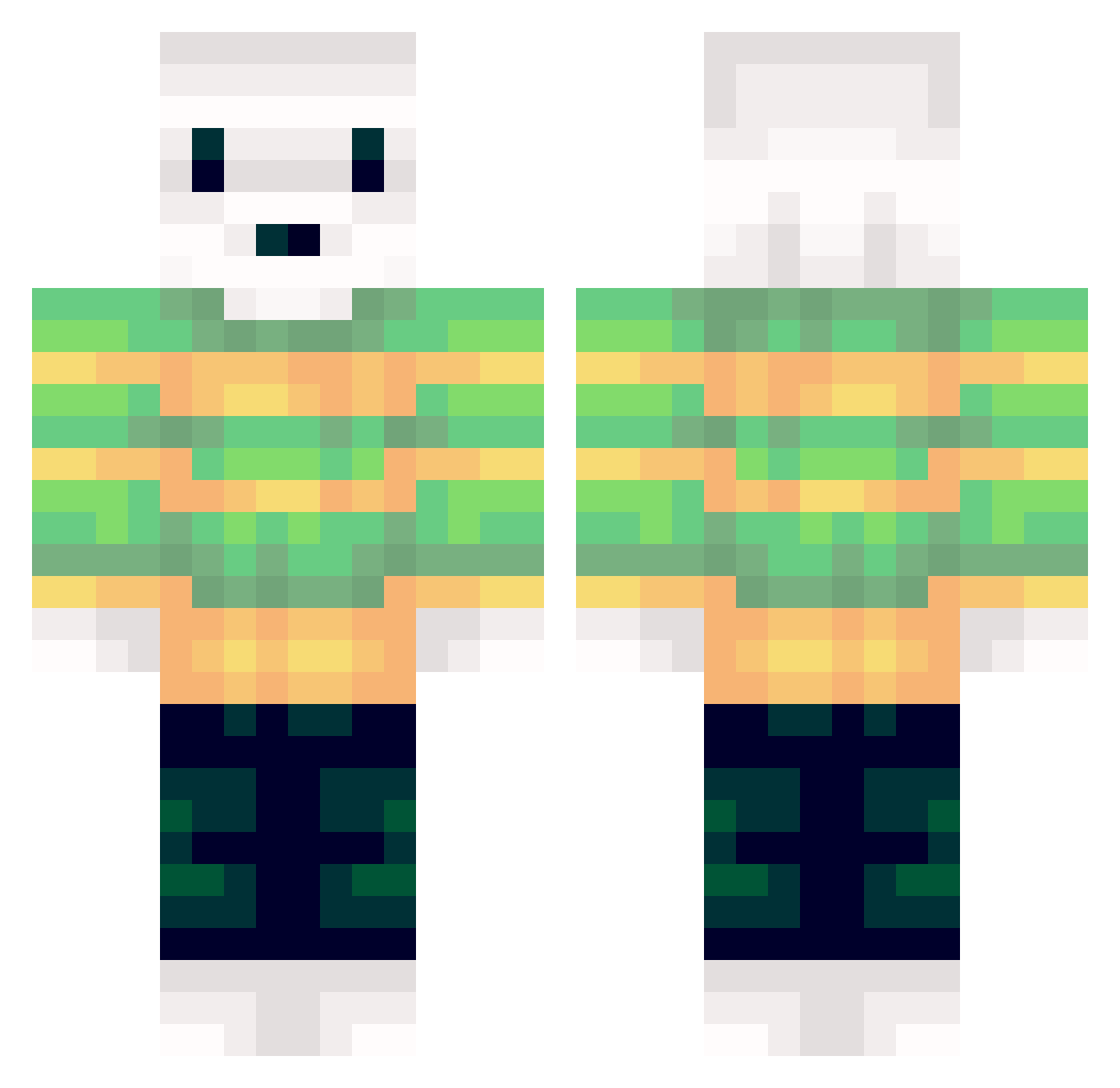ralseimoment Minecraft skin, front and back view