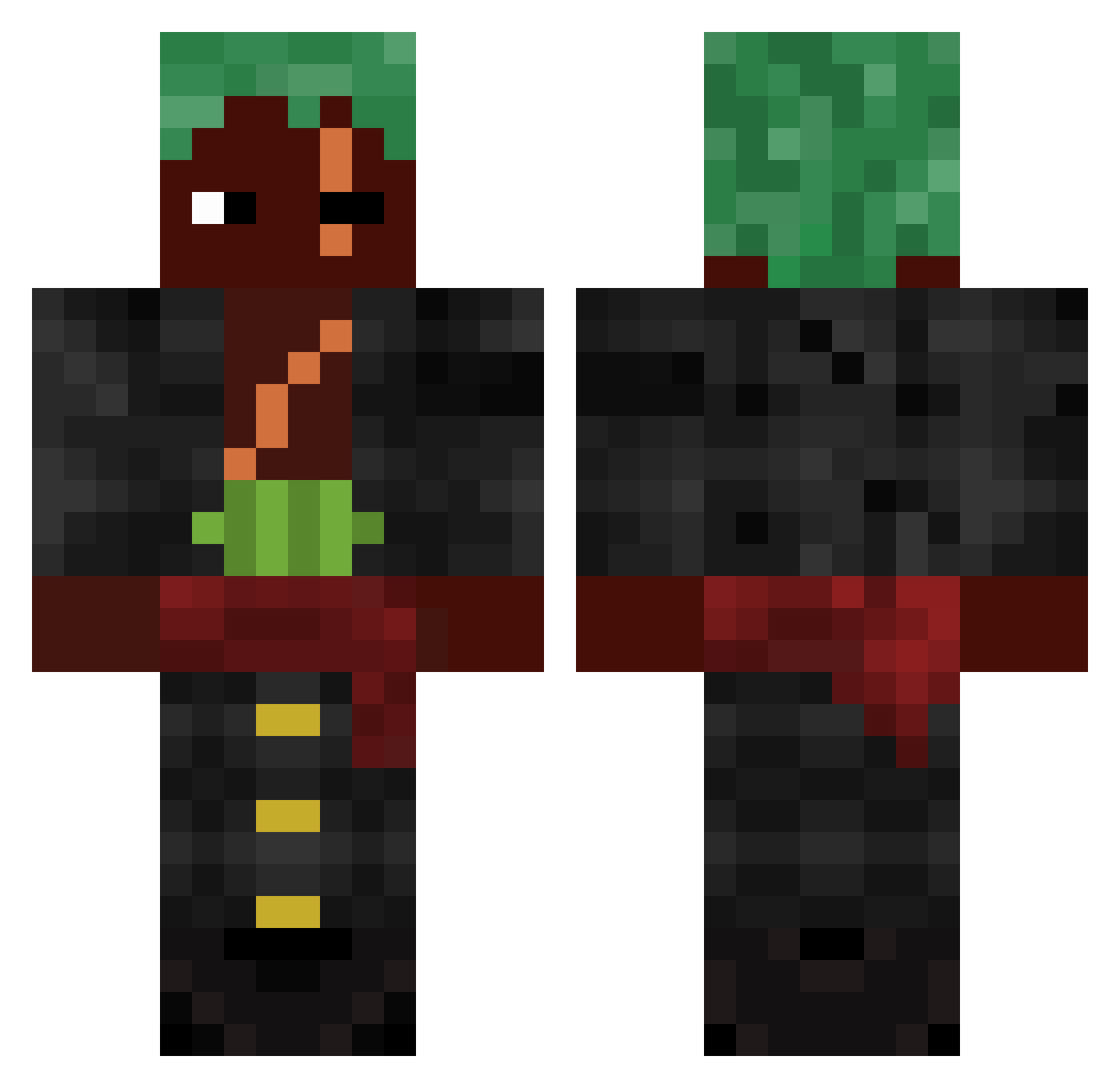 seyunn Minecraft skin, front and back view