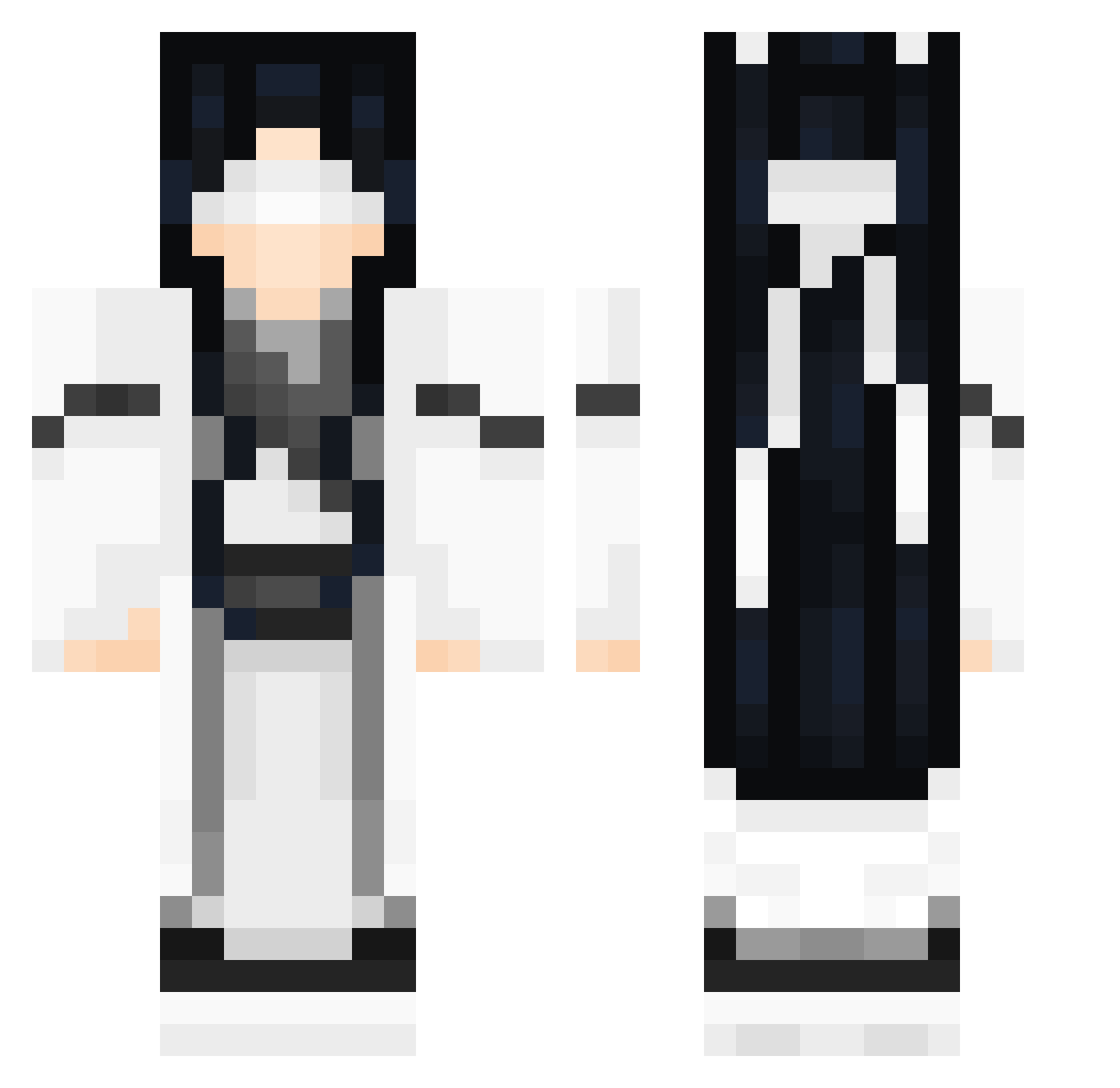 Zaperex Minecraft skin, front and back view