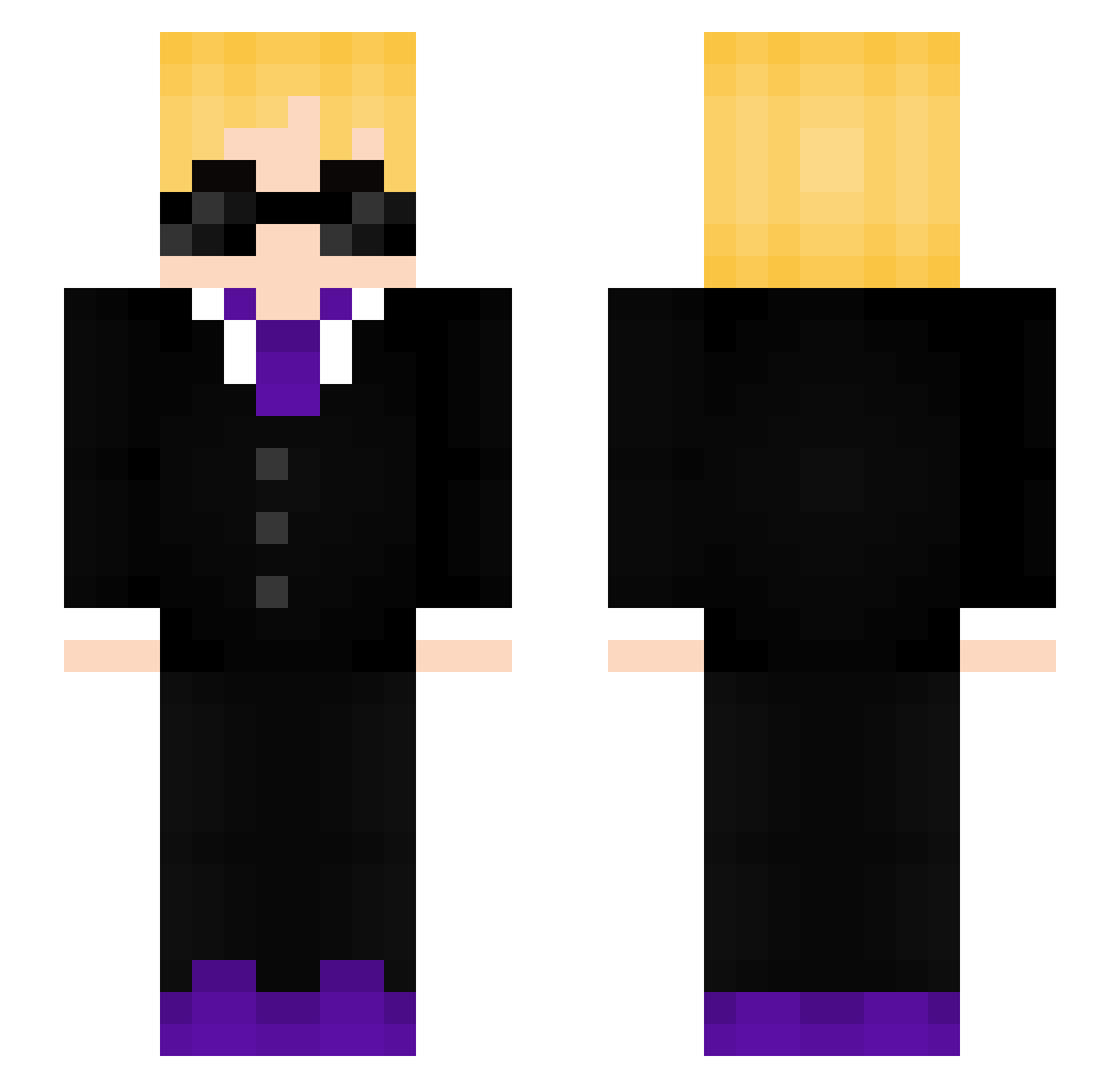 BFG33 Minecraft skin, front and back view