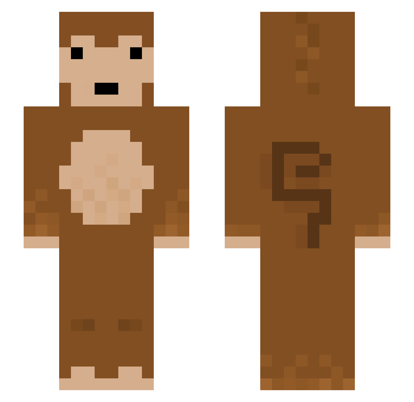 becky111 Minecraft skin, front and back view