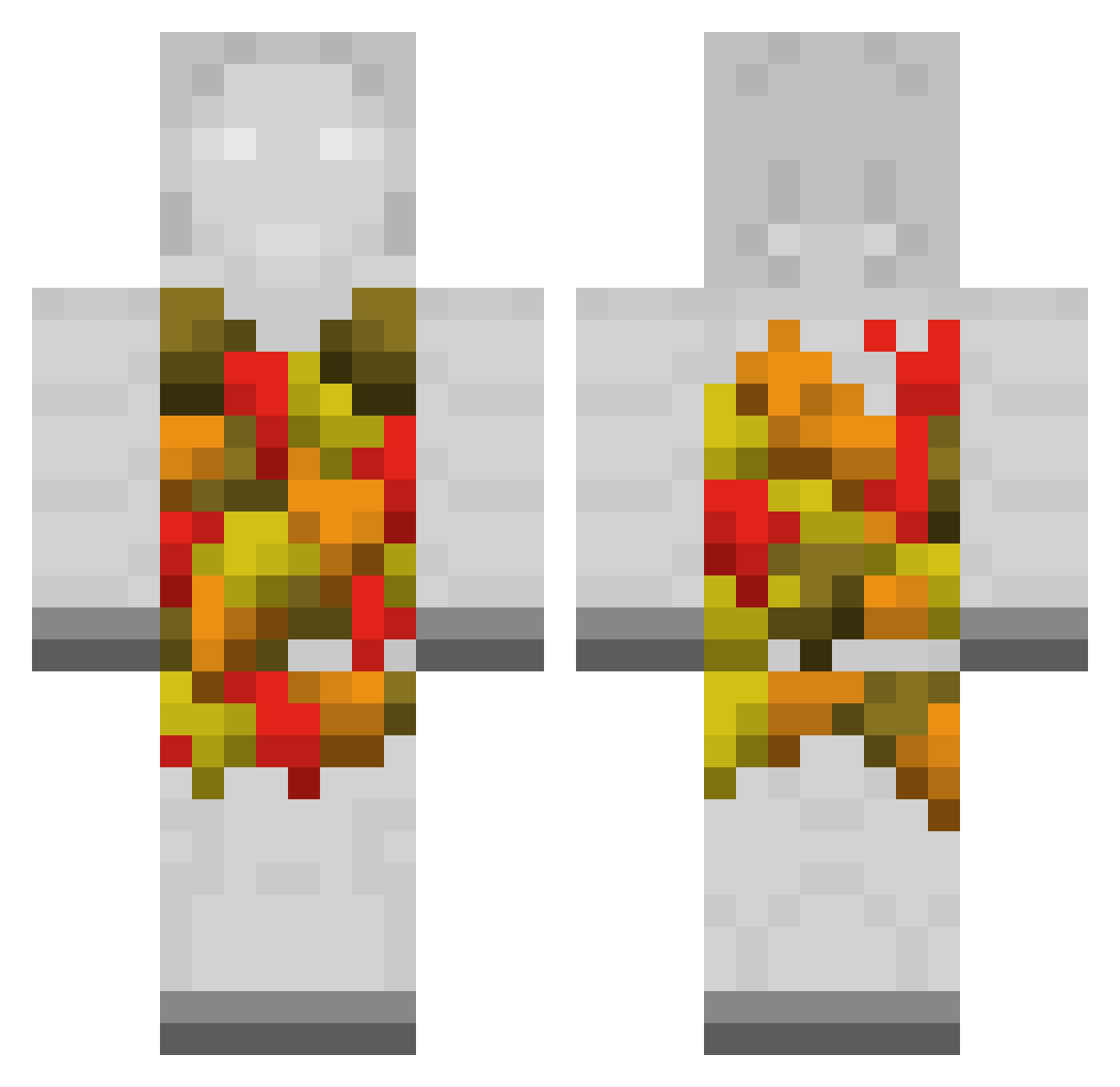 Sudsman Minecraft skin, front and back view