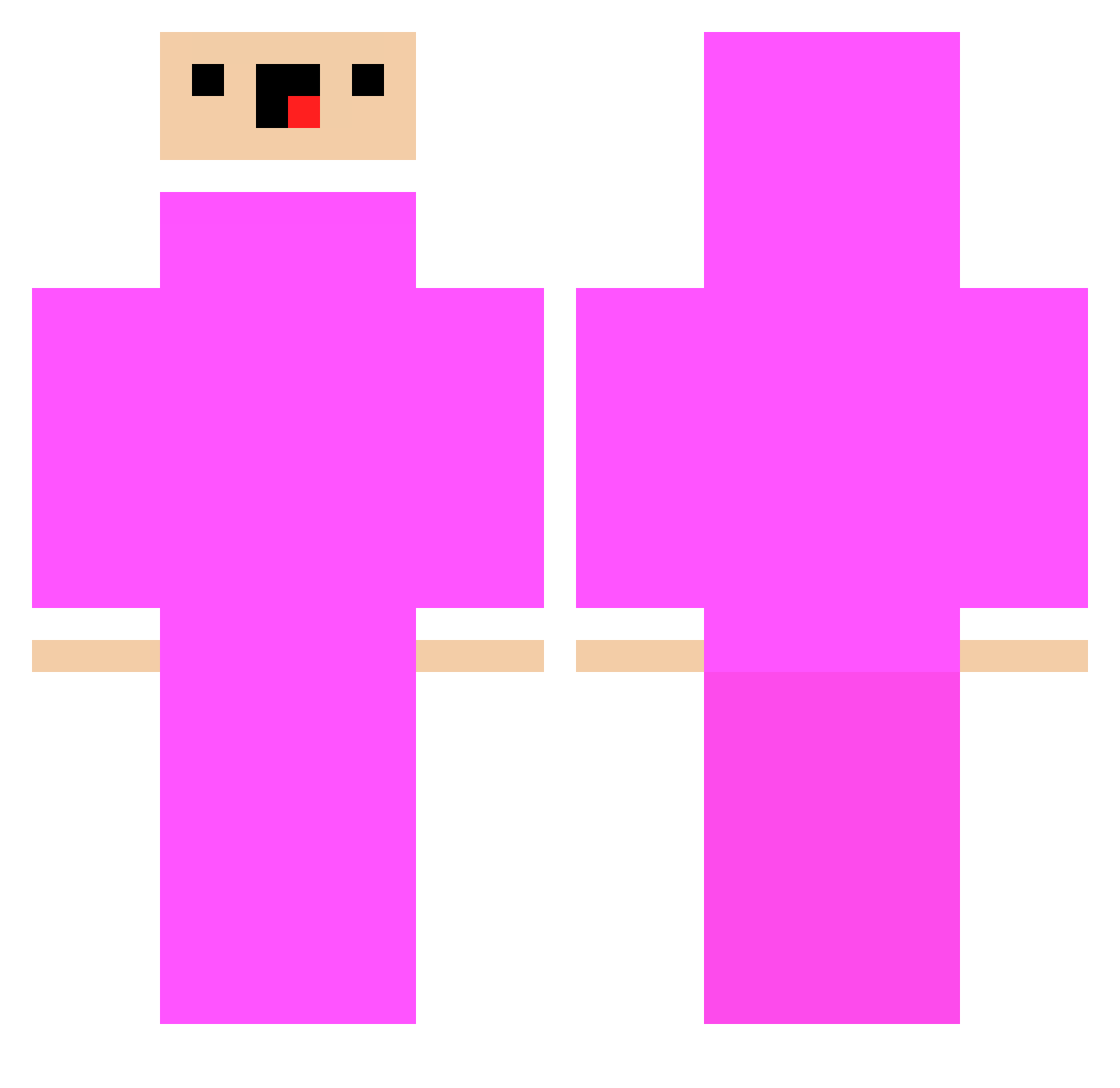 RolaCola Minecraft skin, front and back view