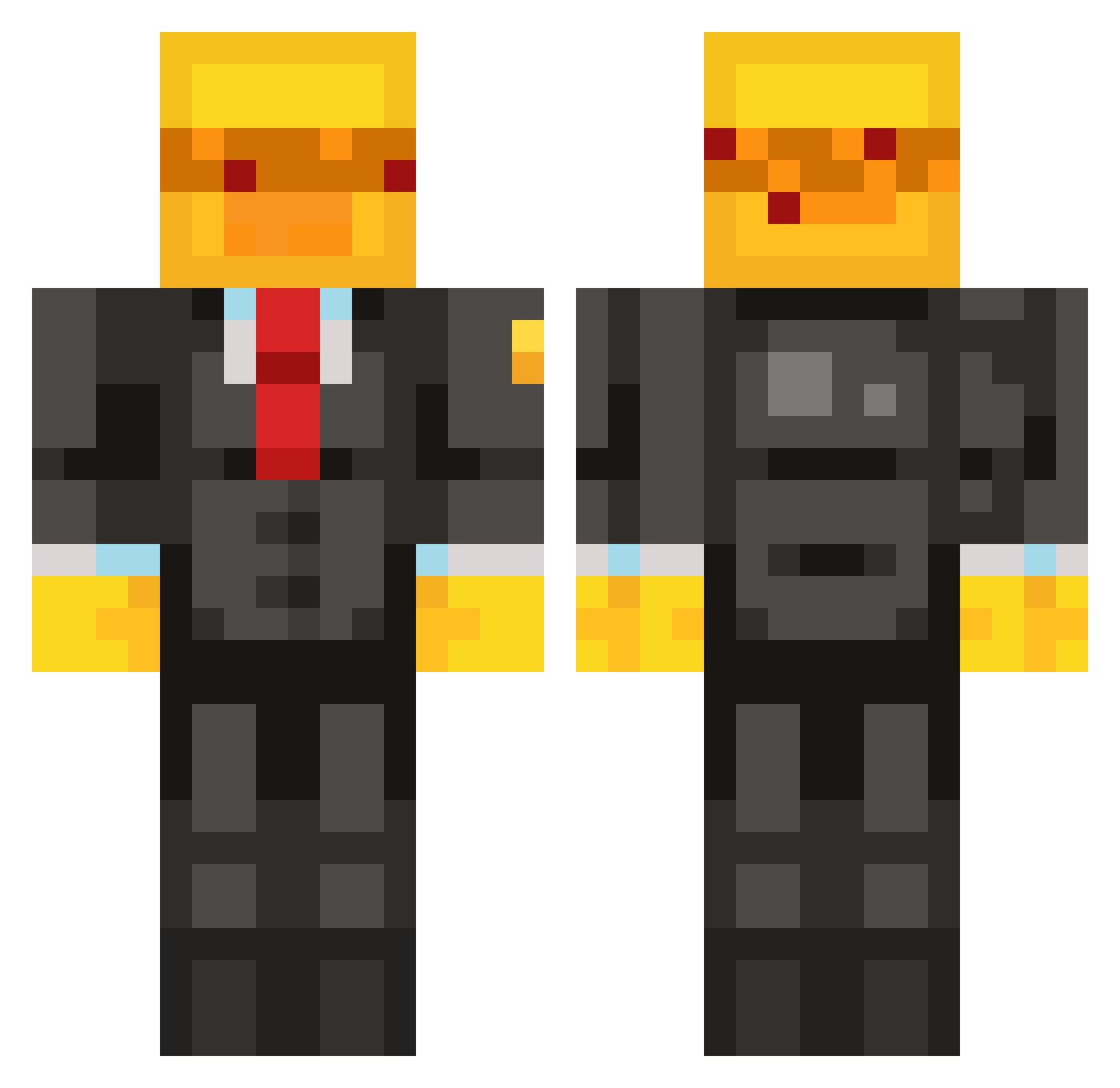 PSYCHO_MATIM Minecraft skin, front and back view