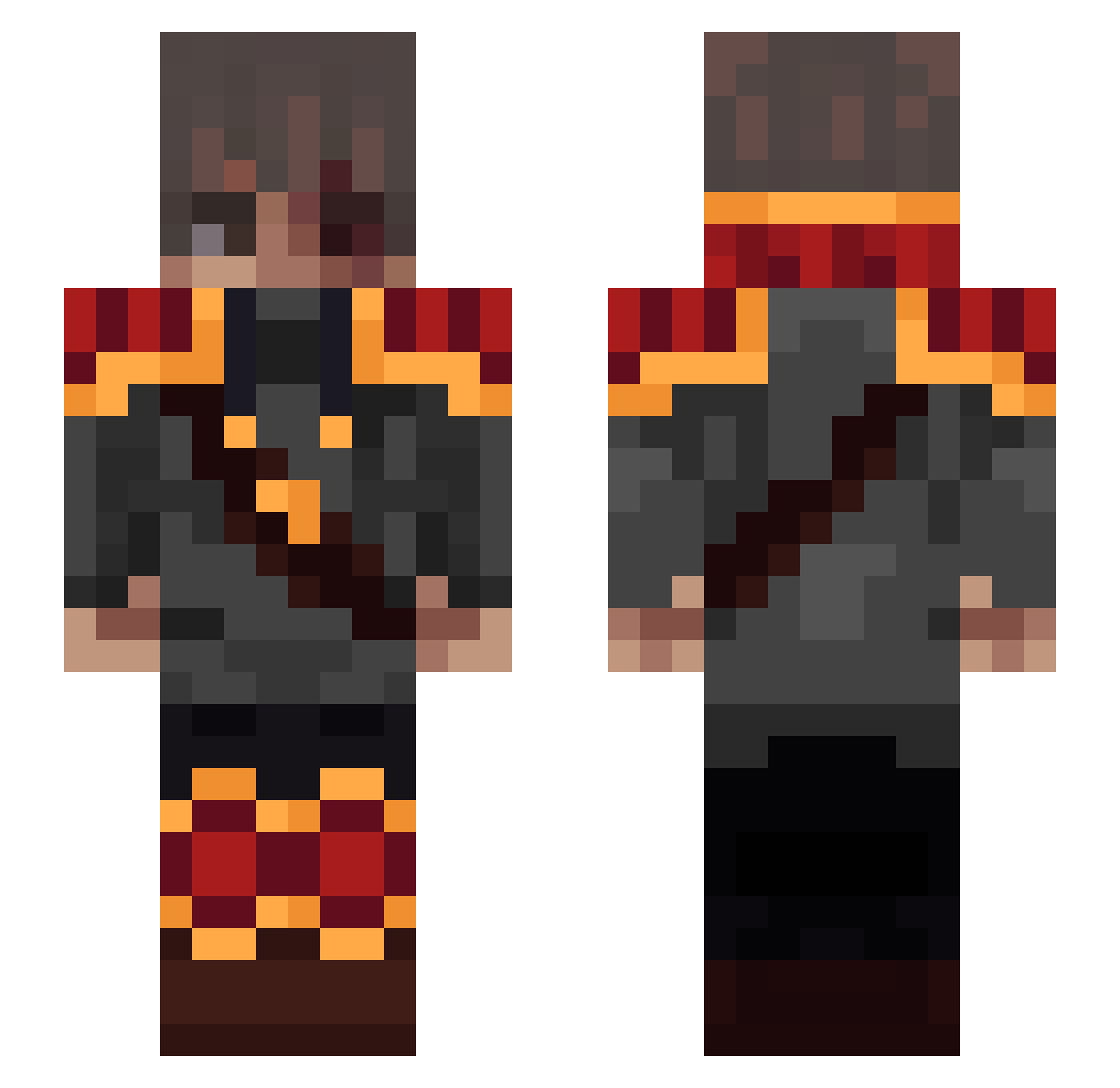 JitteryTacit787 Minecraft skin, front and back view