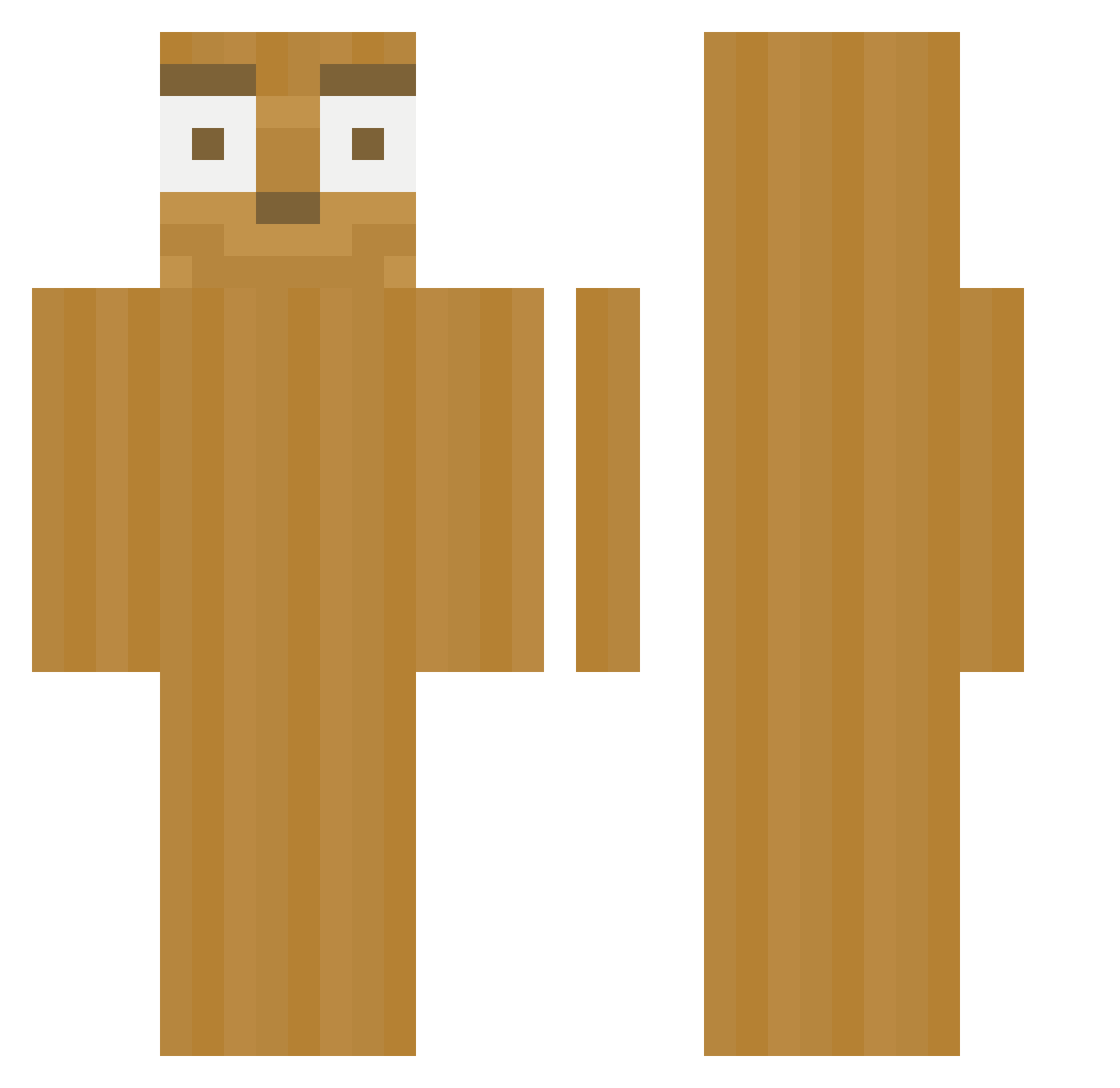 thor44 Minecraft skin, front and back view