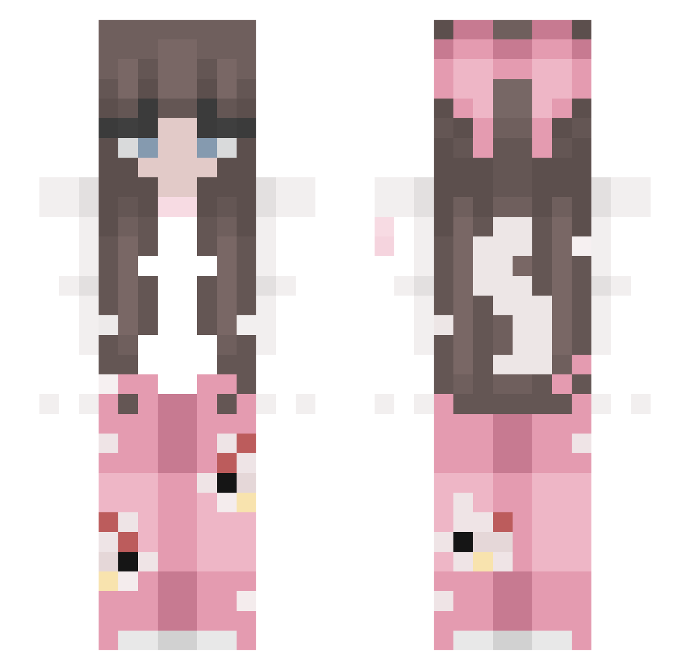 jujisgm Minecraft skin, front and back view
