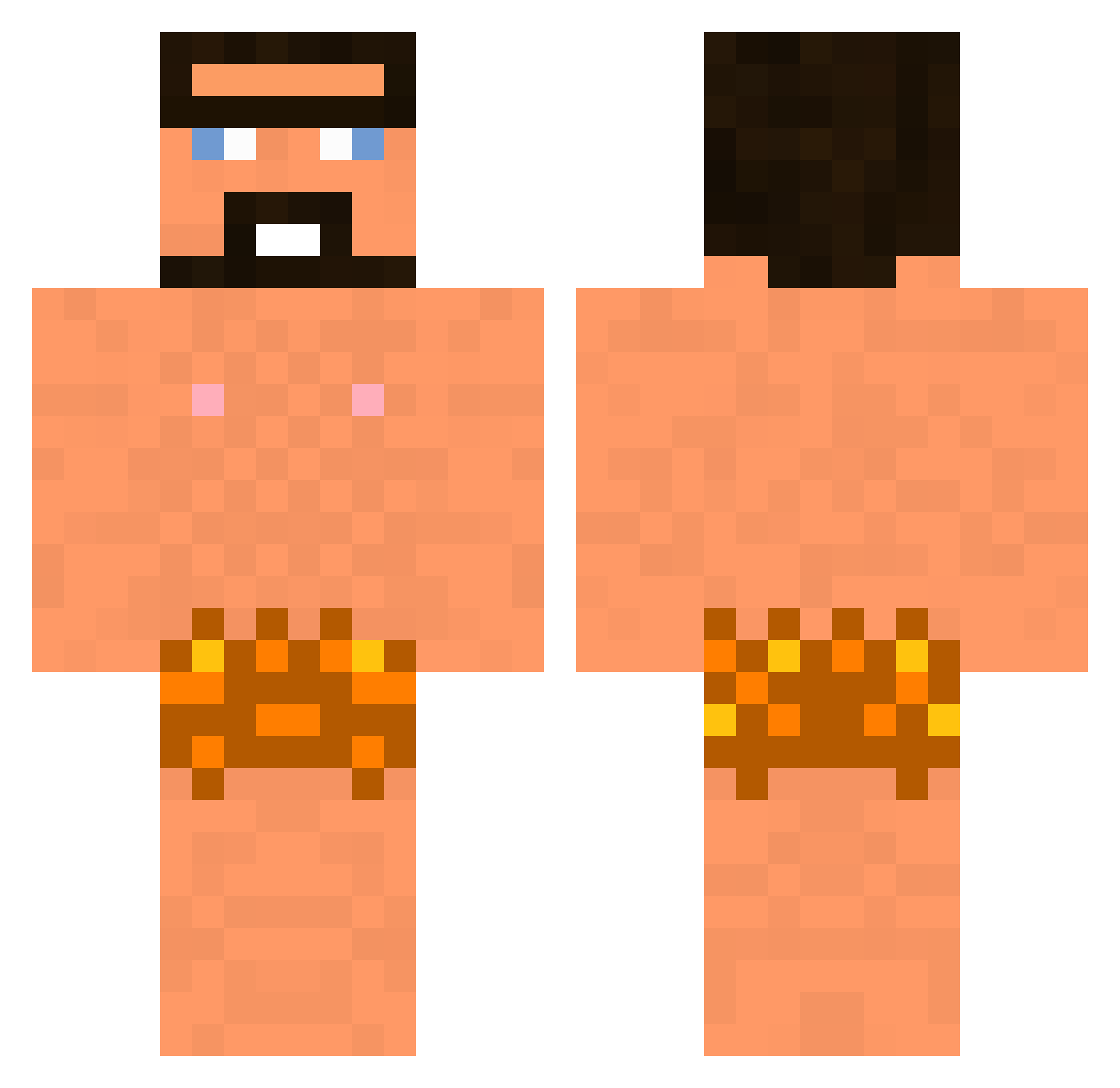 Spritual Minecraft skin, front and back view