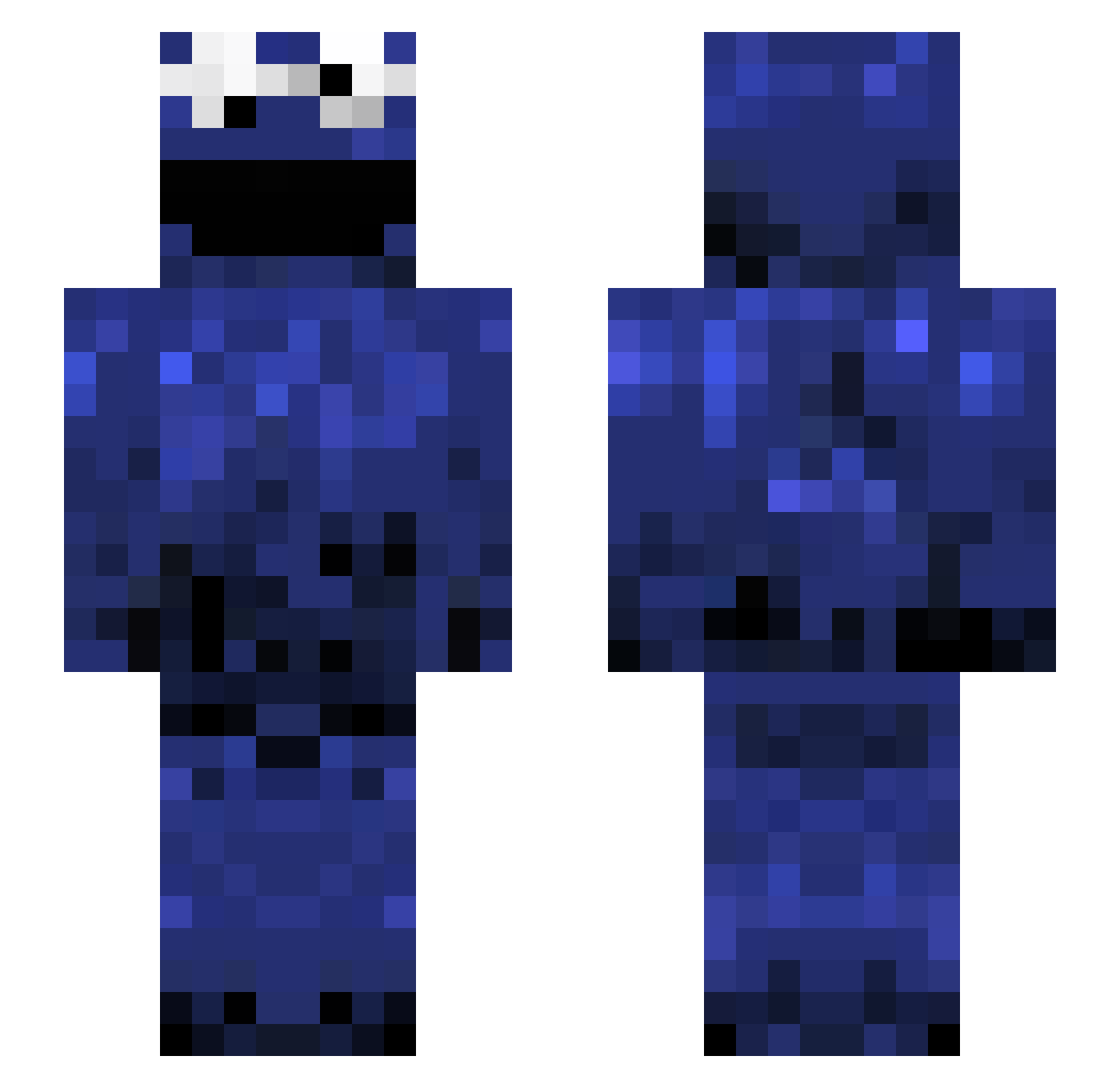IAmMeSoWhoAreU Minecraft skin, front and back view