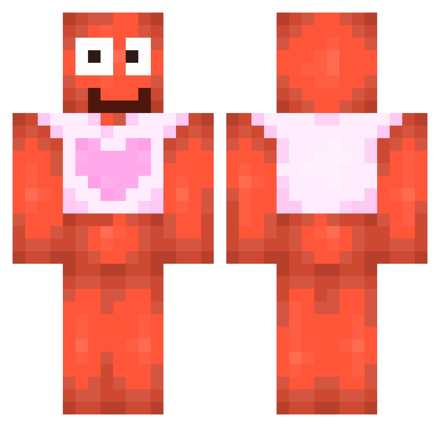 Toast_McBread Minecraft skin, front and back view