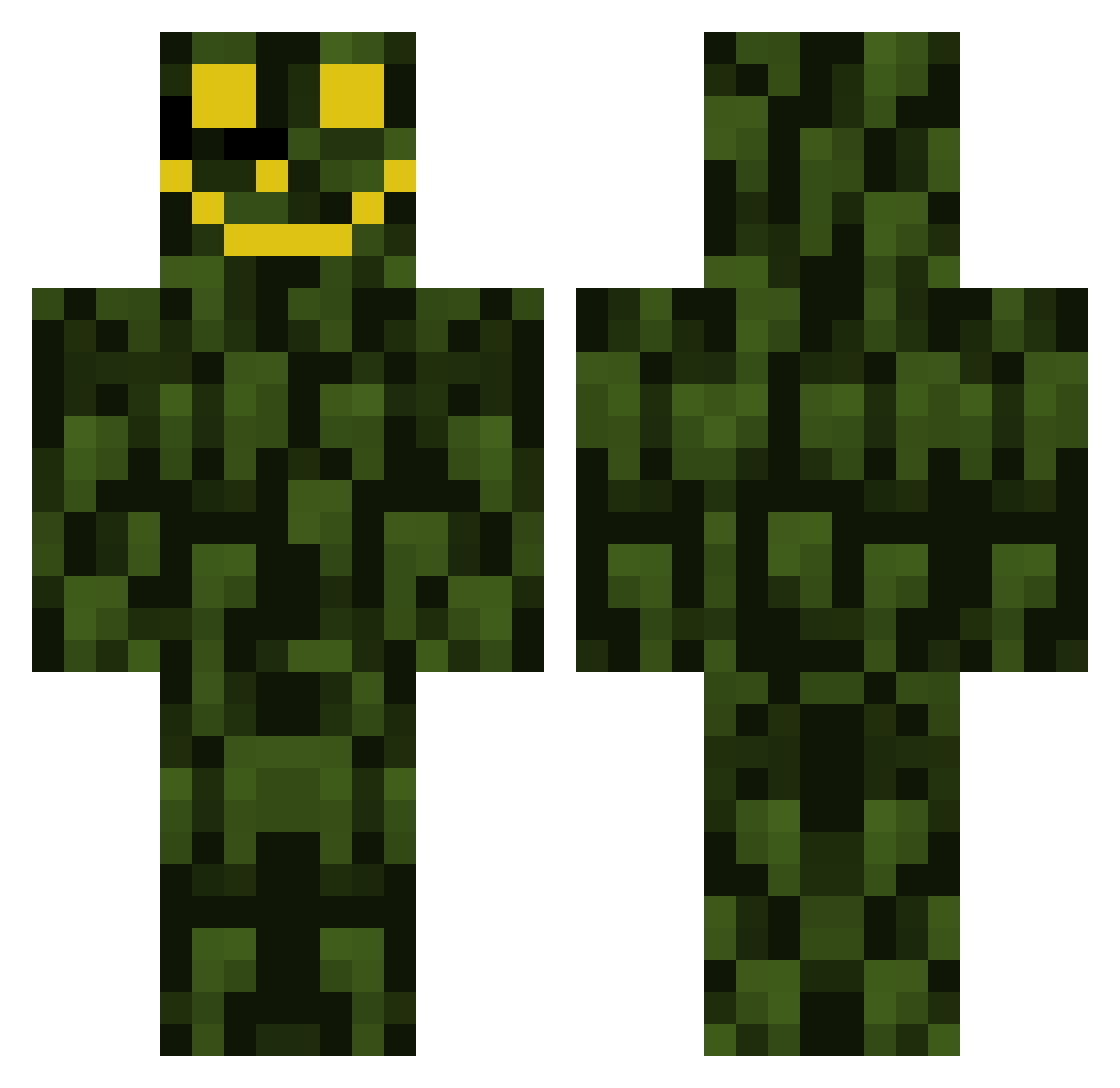 xXElektrycznyXx Minecraft skin, front and back view