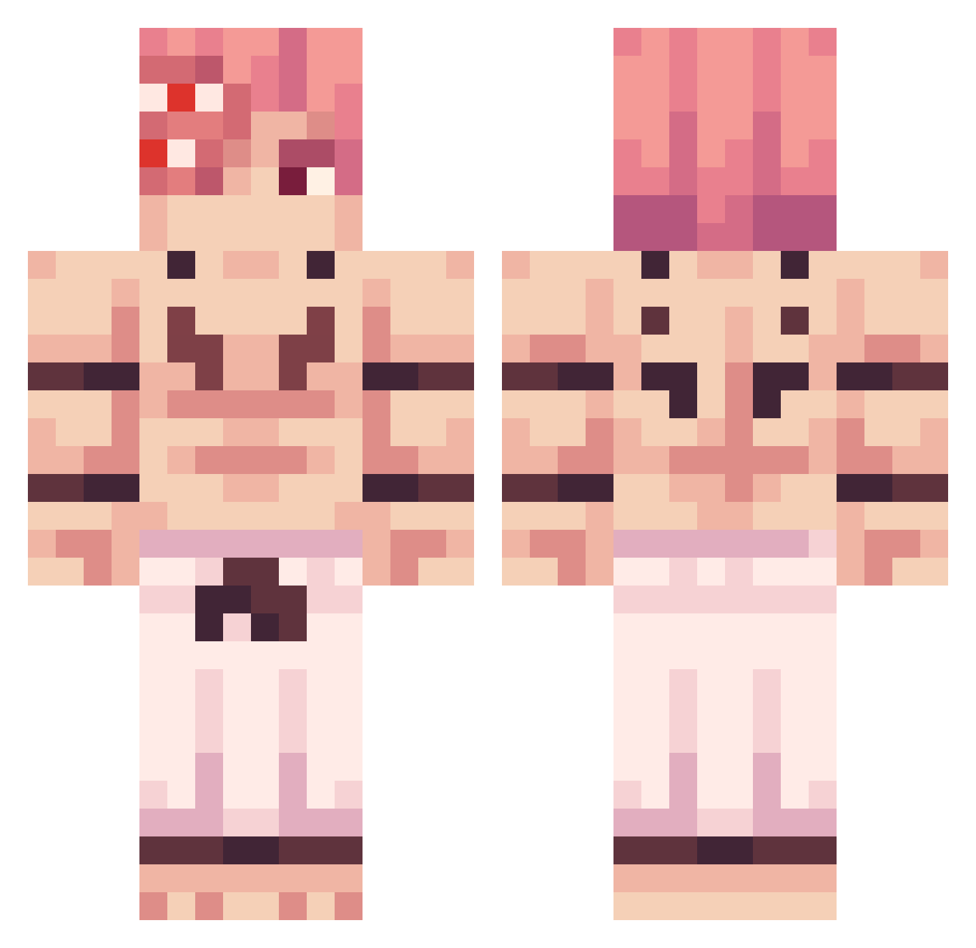 SlyferOT Minecraft skin, front and back view