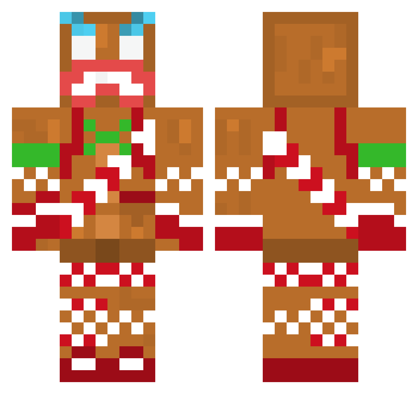 Maltino18 Minecraft skin, front and back view