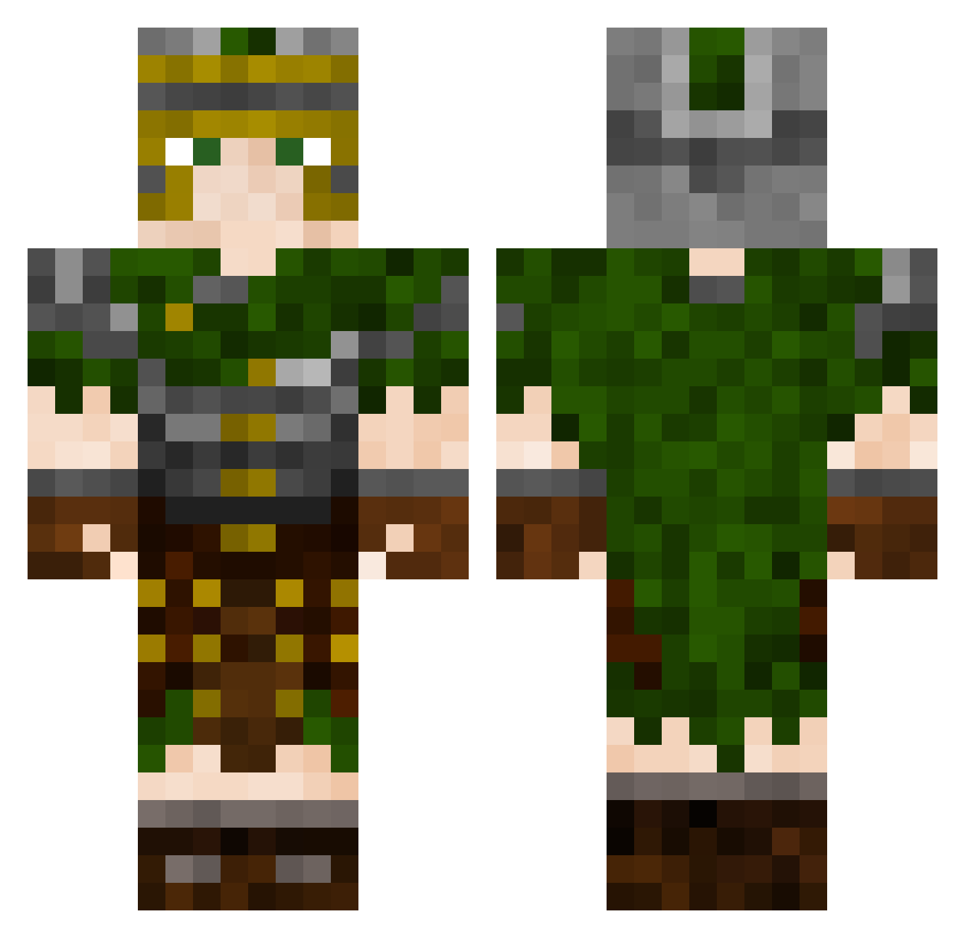 Just_Prism Minecraft skin, front and back view