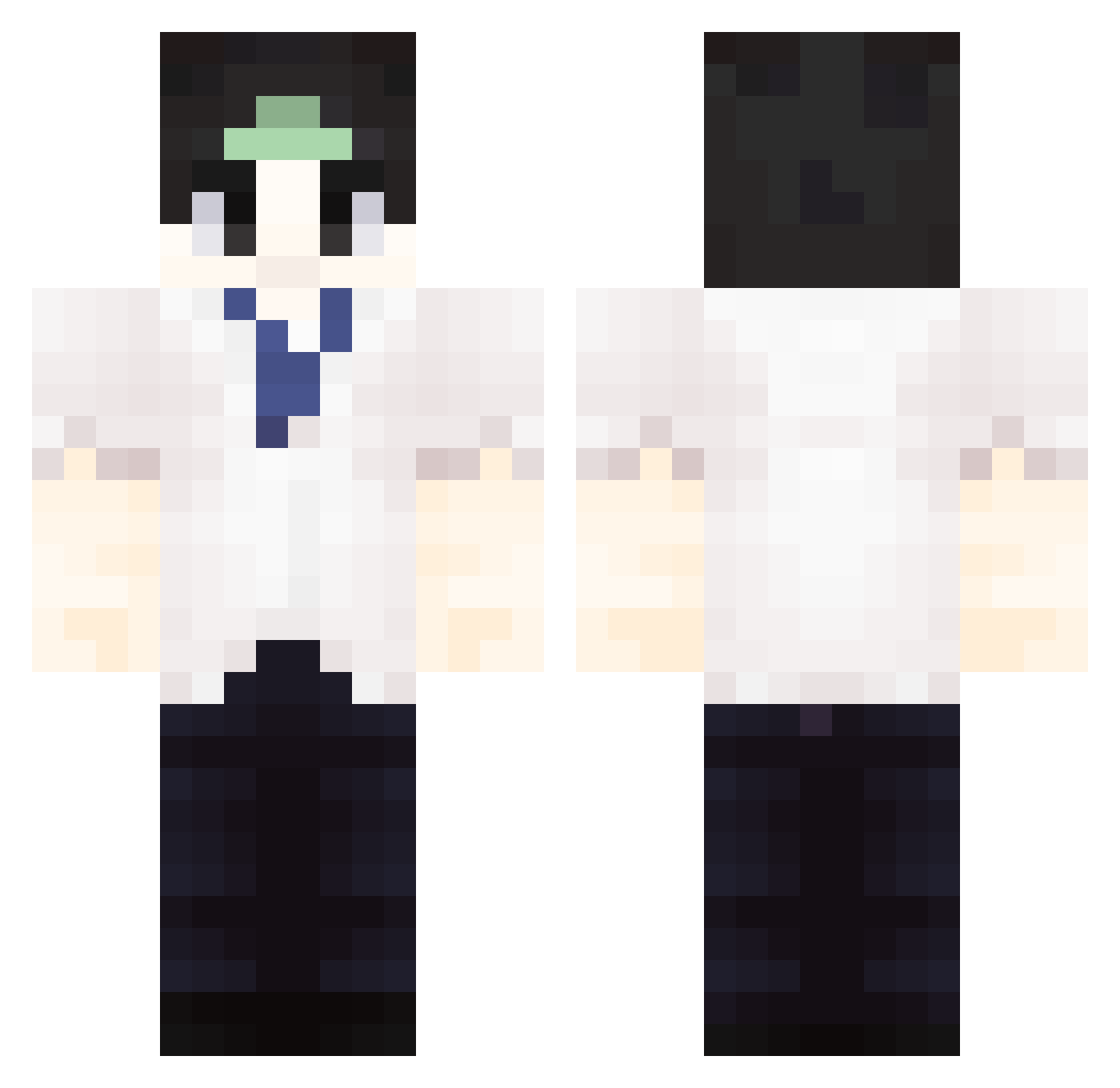 Aka_st Minecraft skin, front and back view