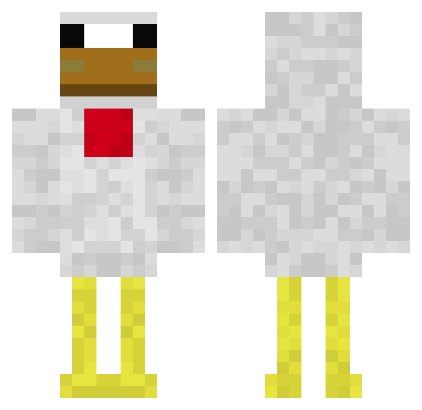 KeefBeef Minecraft skin, front and back view